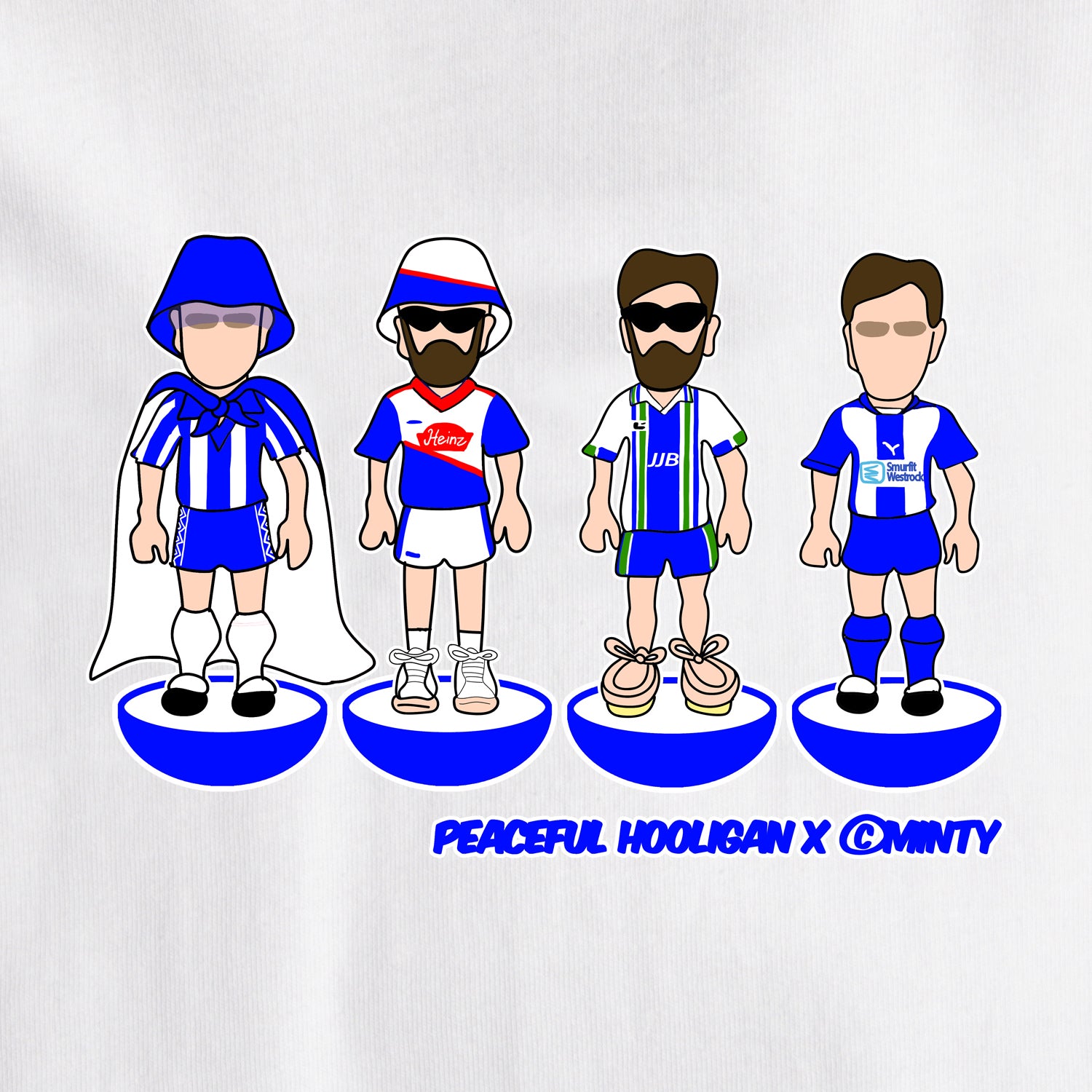 Wigan Subbuteo T-Shirt White - Peaceful Hooligan
