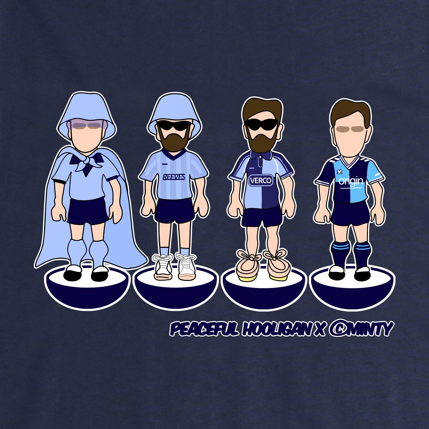 Wycombe Subbuteo Sweatshirt Navy - Peaceful Hooligan