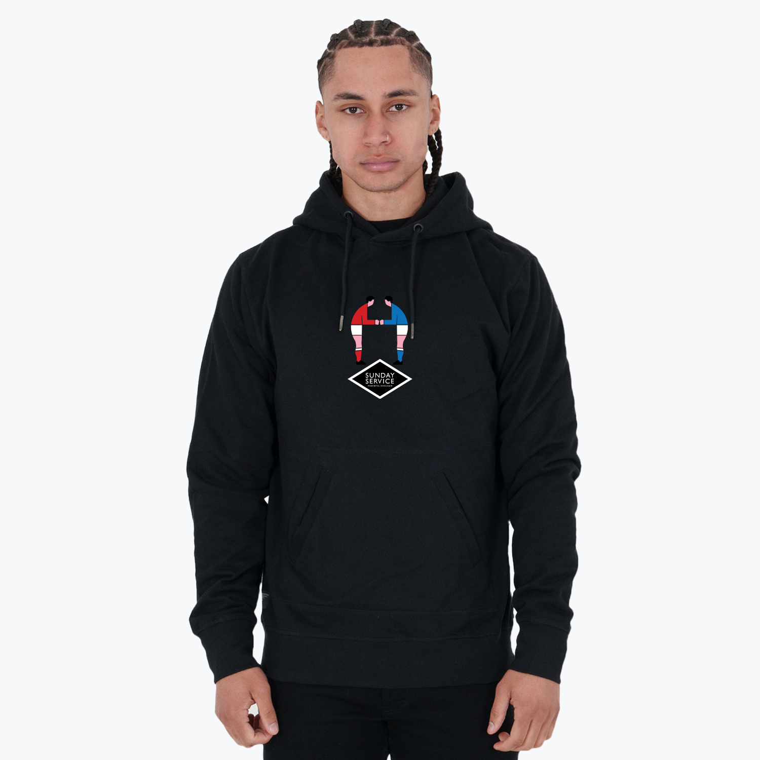 Sunday Service Hoodie Black - Peaceful Hooligan