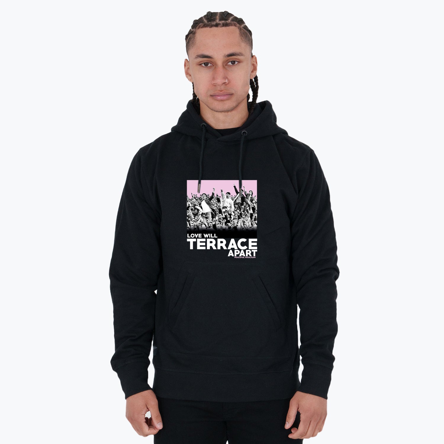 Terrace Apart Hoodie Black - Peaceful Hooligan