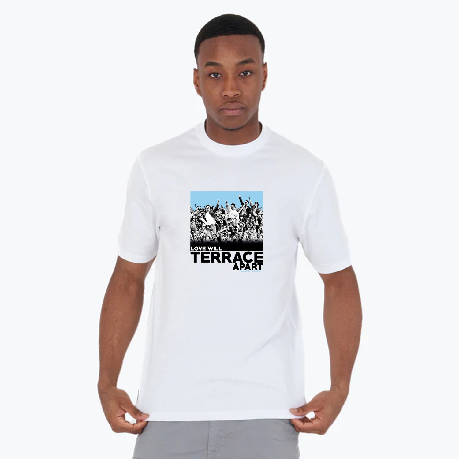 Terrace Apart T-Shirt White - Peaceful Hooligan