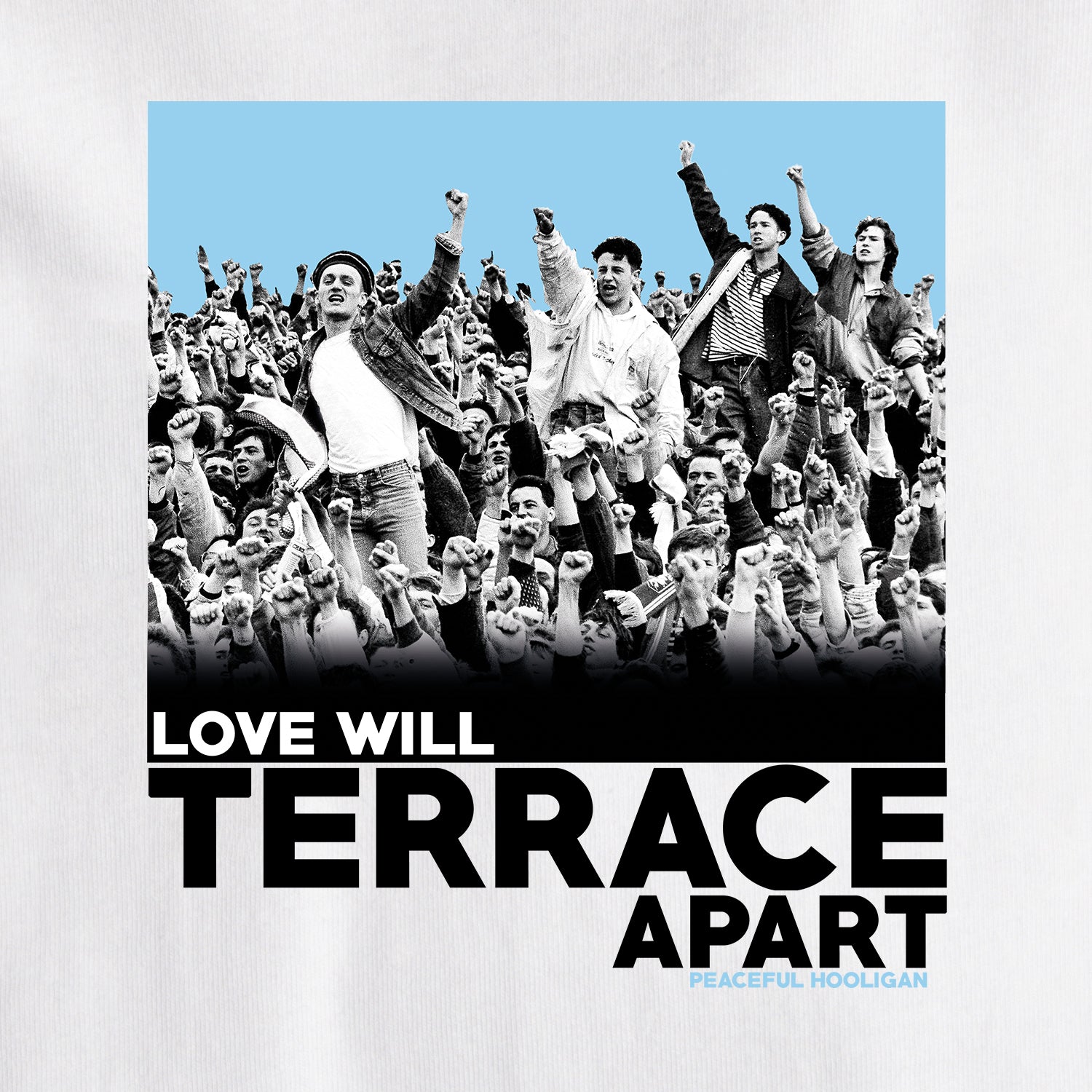 Terrace Apart T-Shirt White - Peaceful Hooligan