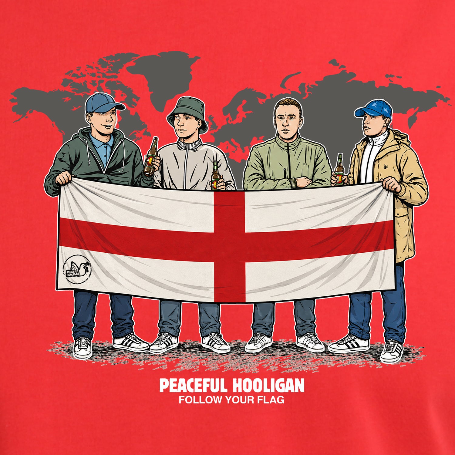 England World Tour T-Shirt Fierce Red