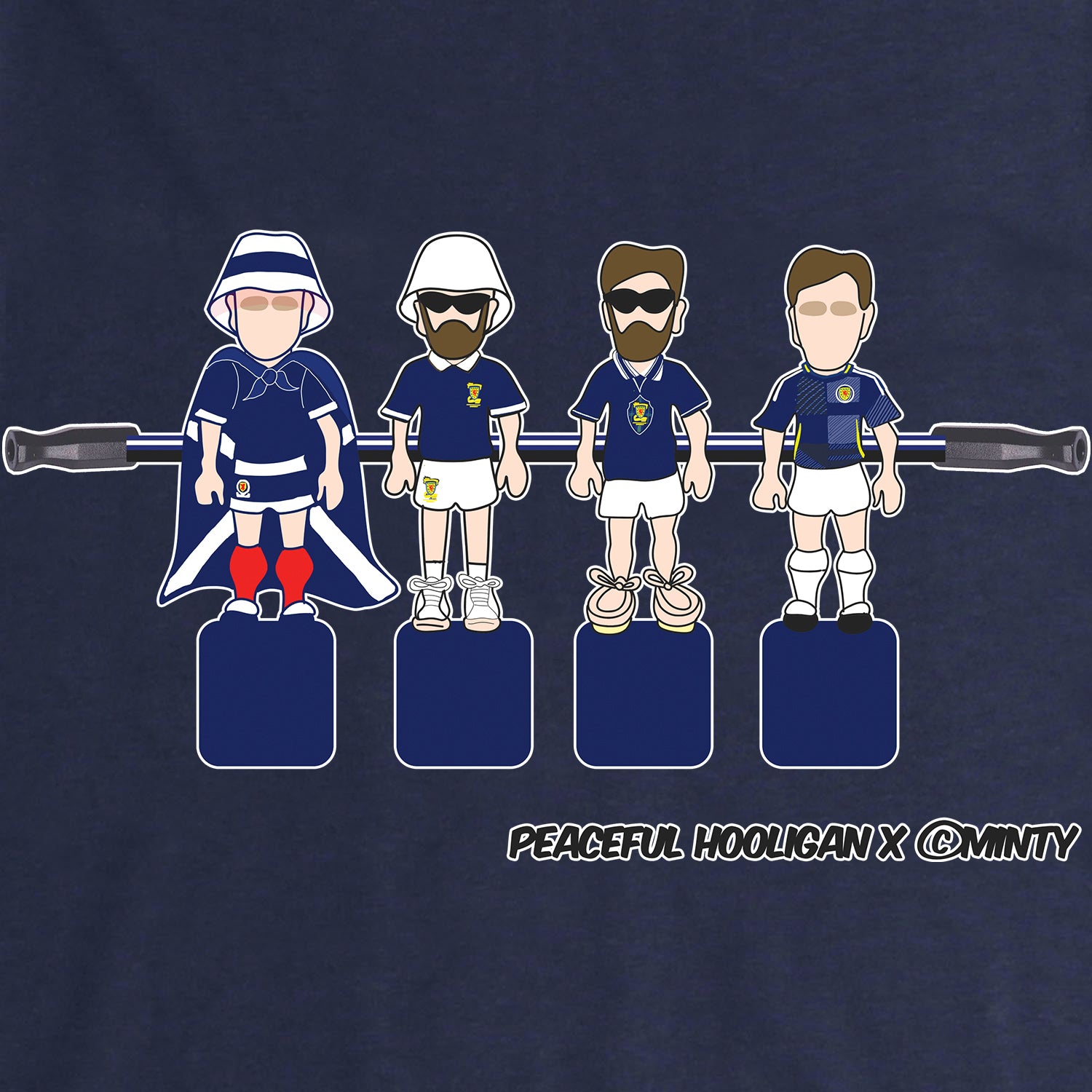 Scotland Foosball Hoodie Navy