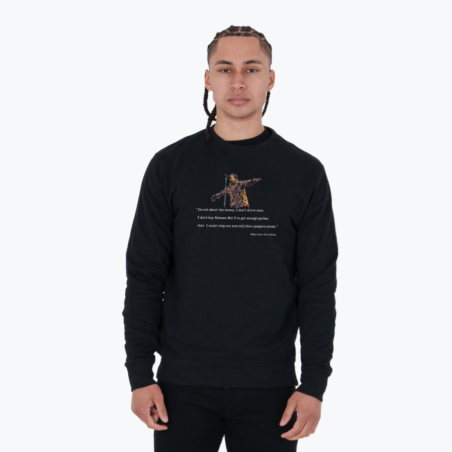Gallagher Sweatshirt Black Black - Peaceful Hooligan