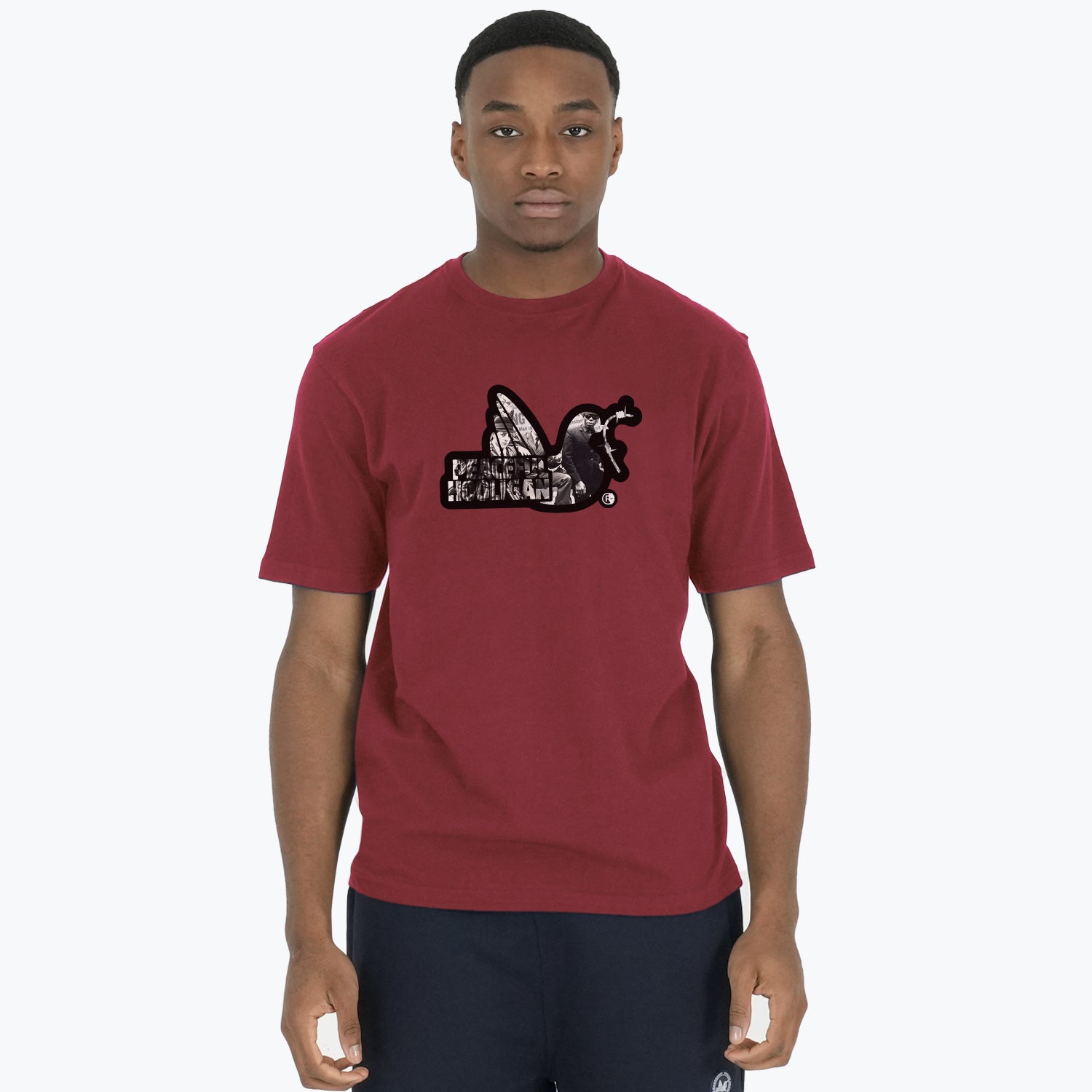 Mod Dove T-Shirt Dark Red - Peaceful Hooligan
