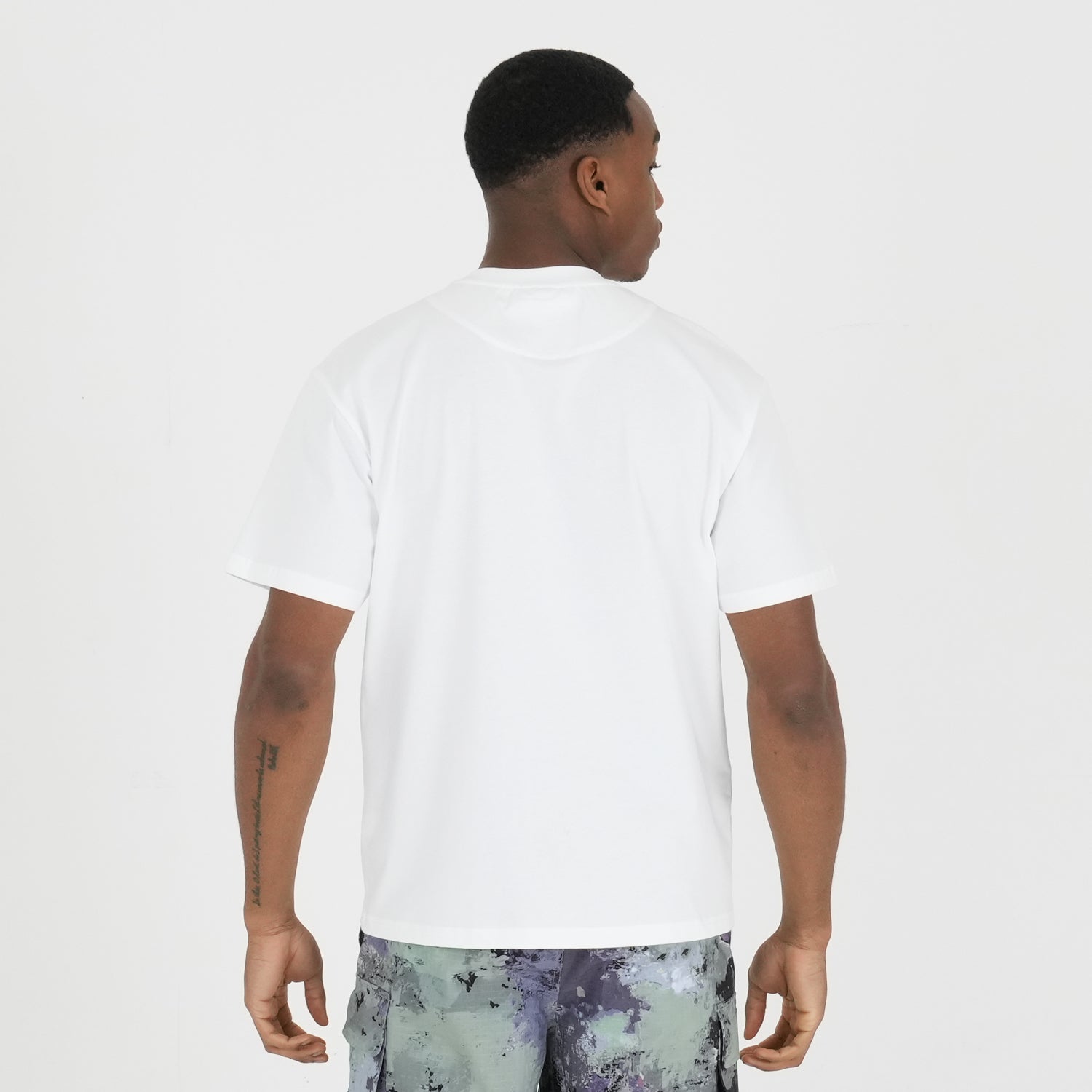 Bomber T-Shirt White / Atlantic Camo - Peaceful Hooligan