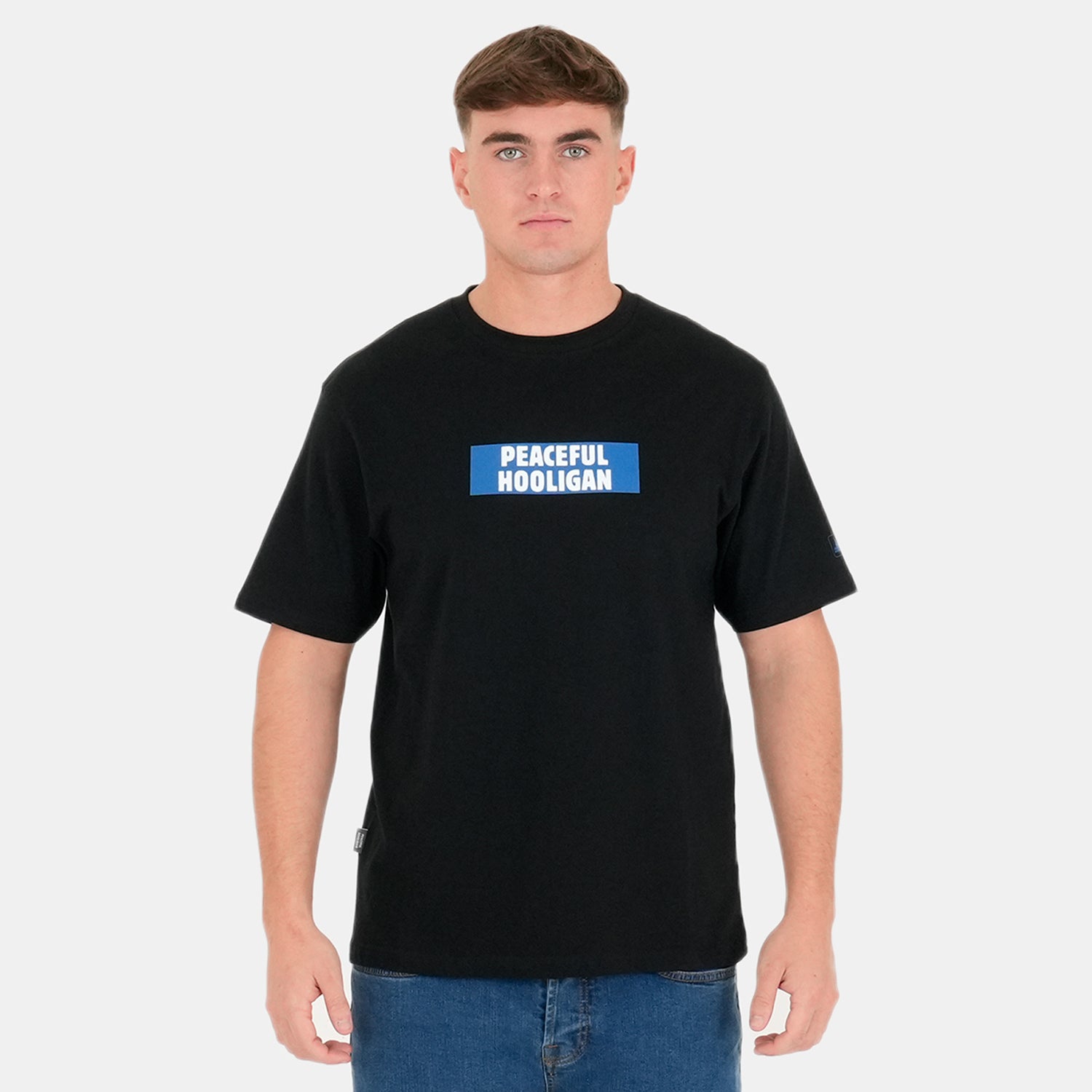 Box Logo T-Shirt Black - Peaceful Hooligan