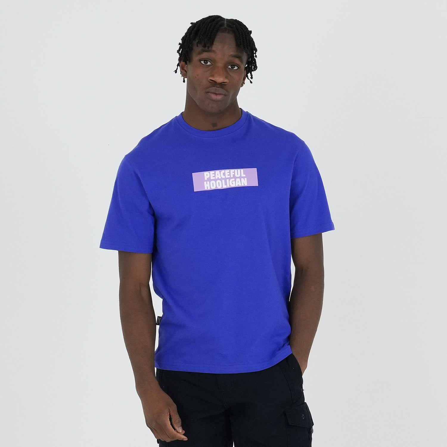 Box Logo T-Shirt Blueberry - Peaceful Hooligan