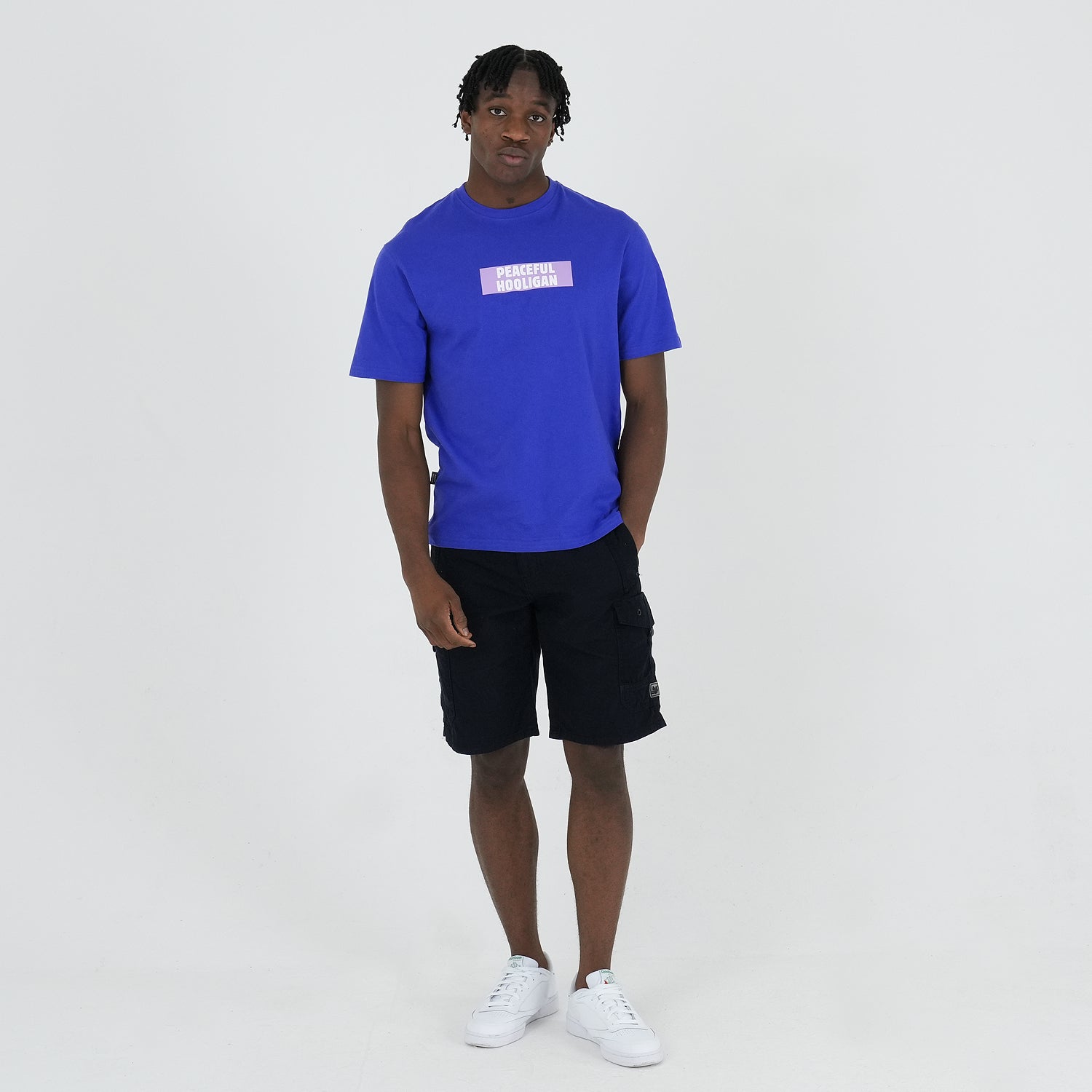 Box Logo T-Shirt Blueberry - Peaceful Hooligan