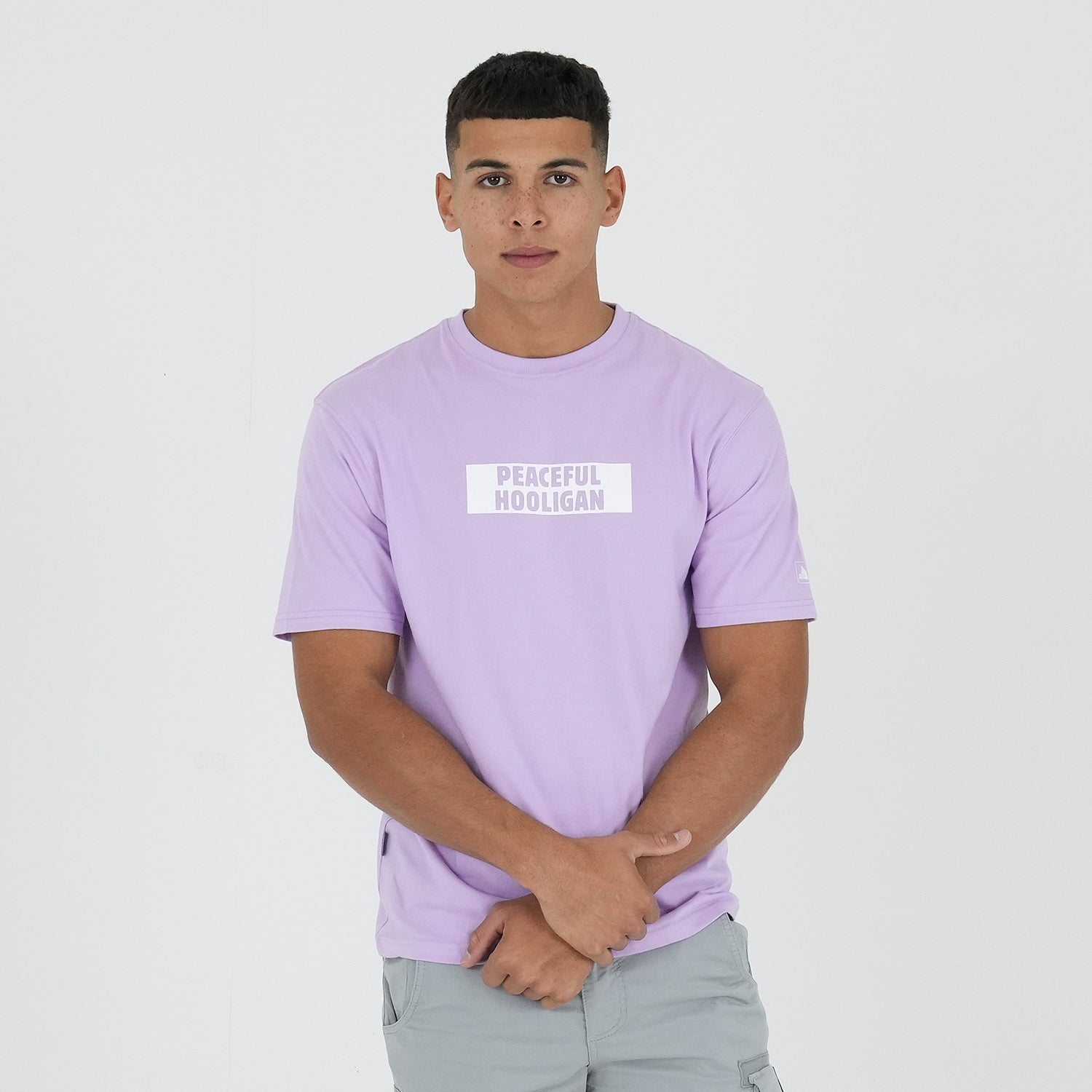 Box Logo T-Shirt Lavendula - Peaceful Hooligan