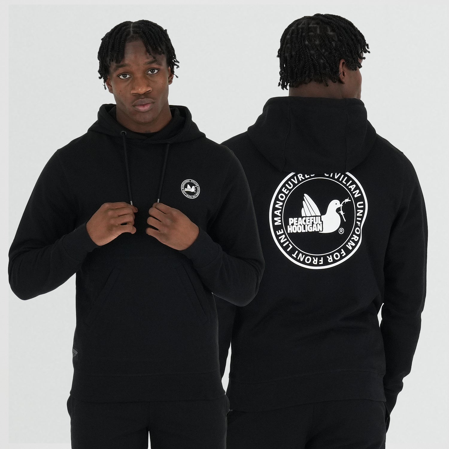 Civ Uni Hoodie Black - Peaceful Hooligan