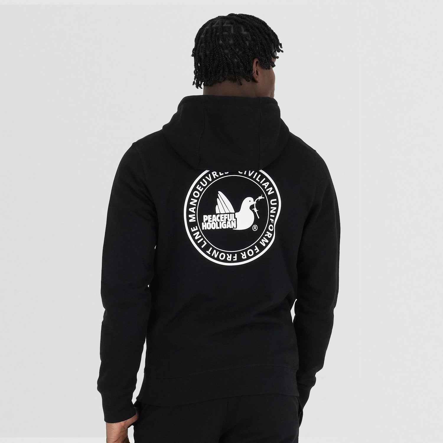 Civ Uni Hoodie Black - Peaceful Hooligan