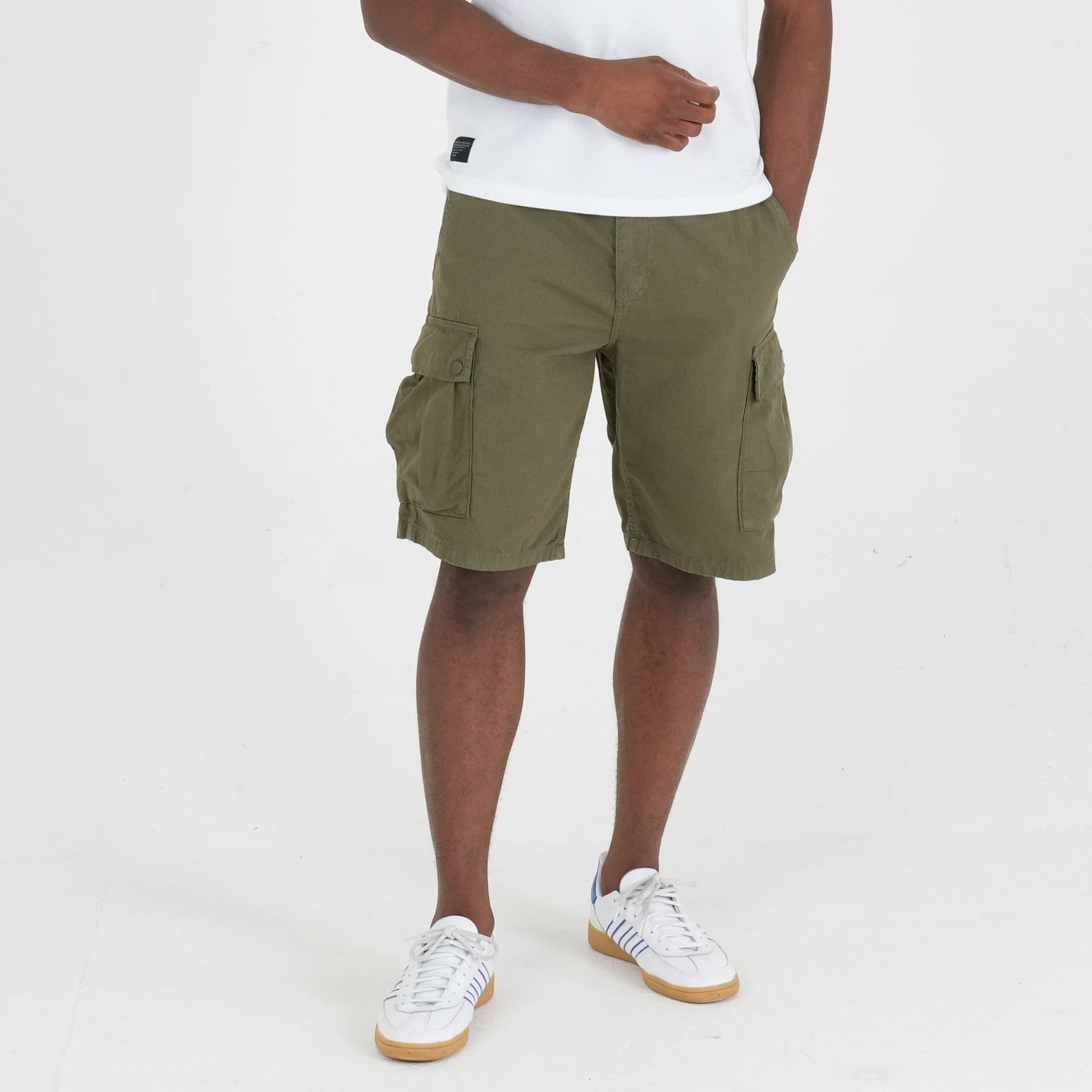 Container Shorts Dark Olive - Peaceful Hooligan