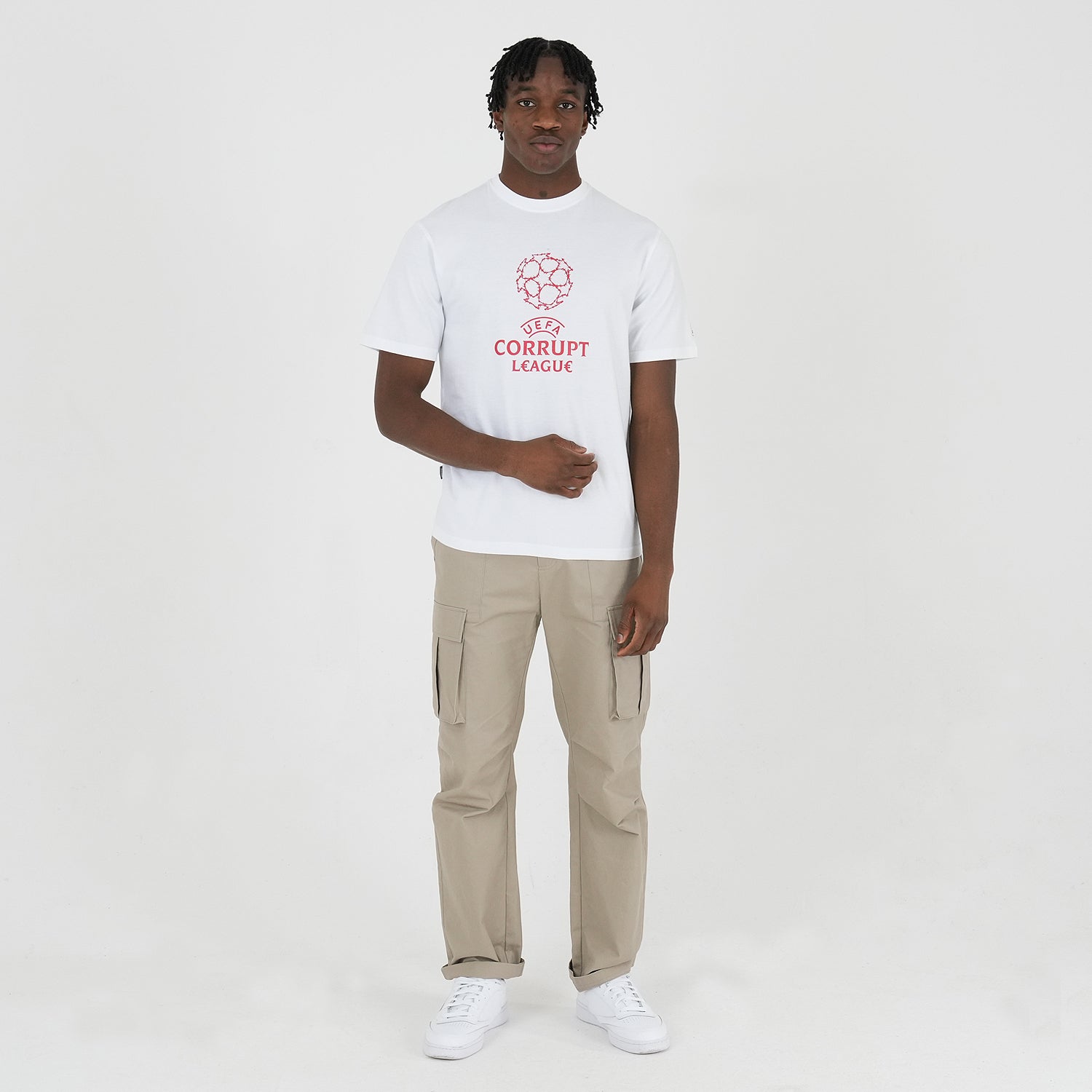 Corrupt League T-Shirt White - Peaceful Hooligan