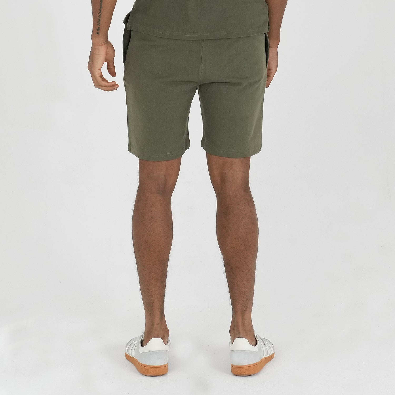 Duke Sweat Shorts Dark Olive - Peaceful Hooligan