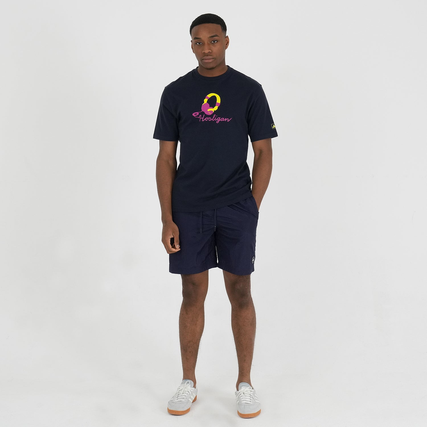 Headset T-Shirt Navy - Peaceful Hooligan