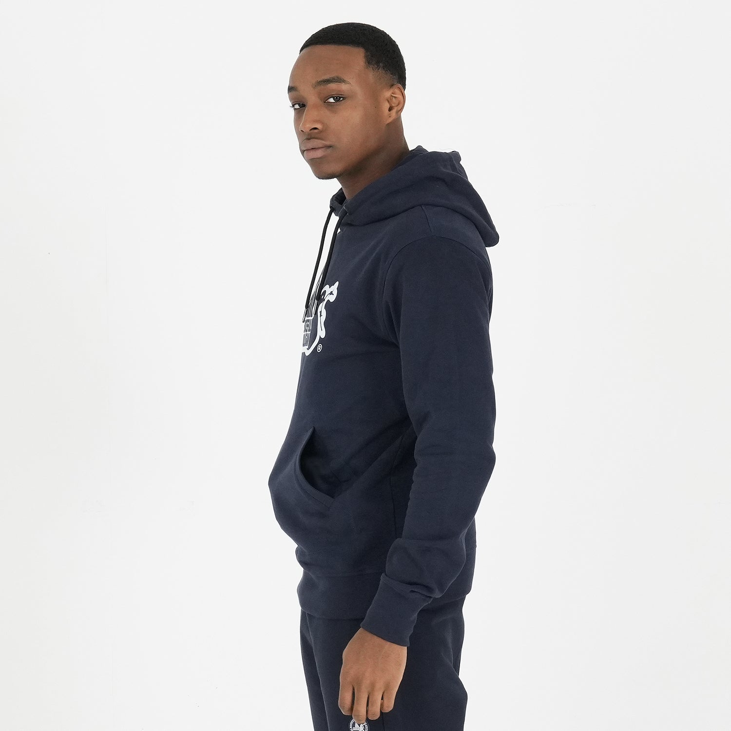 Outline Hoodie Navy - Peaceful Hooligan