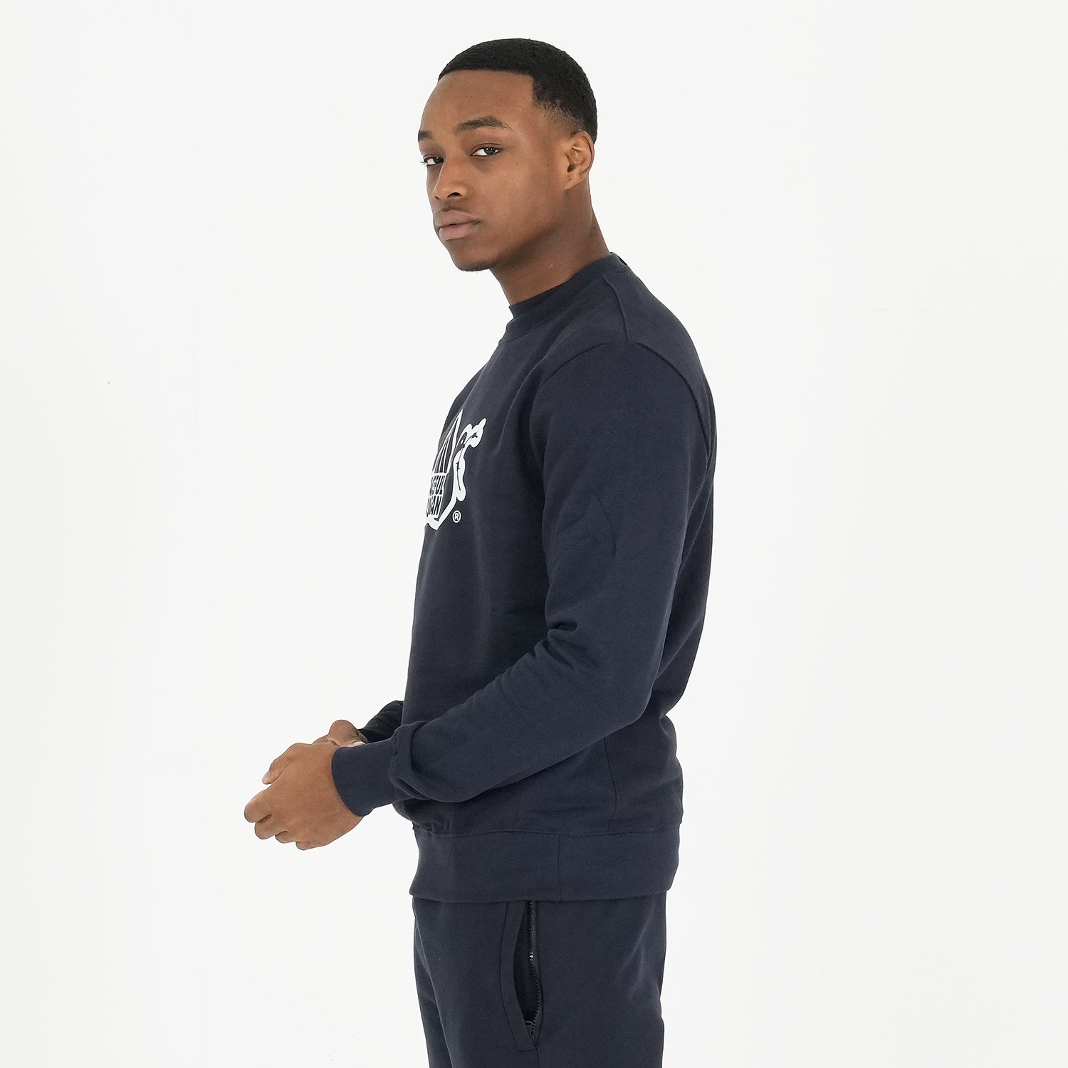 Outline Sweatshirt Navy - Peaceful Hooligan