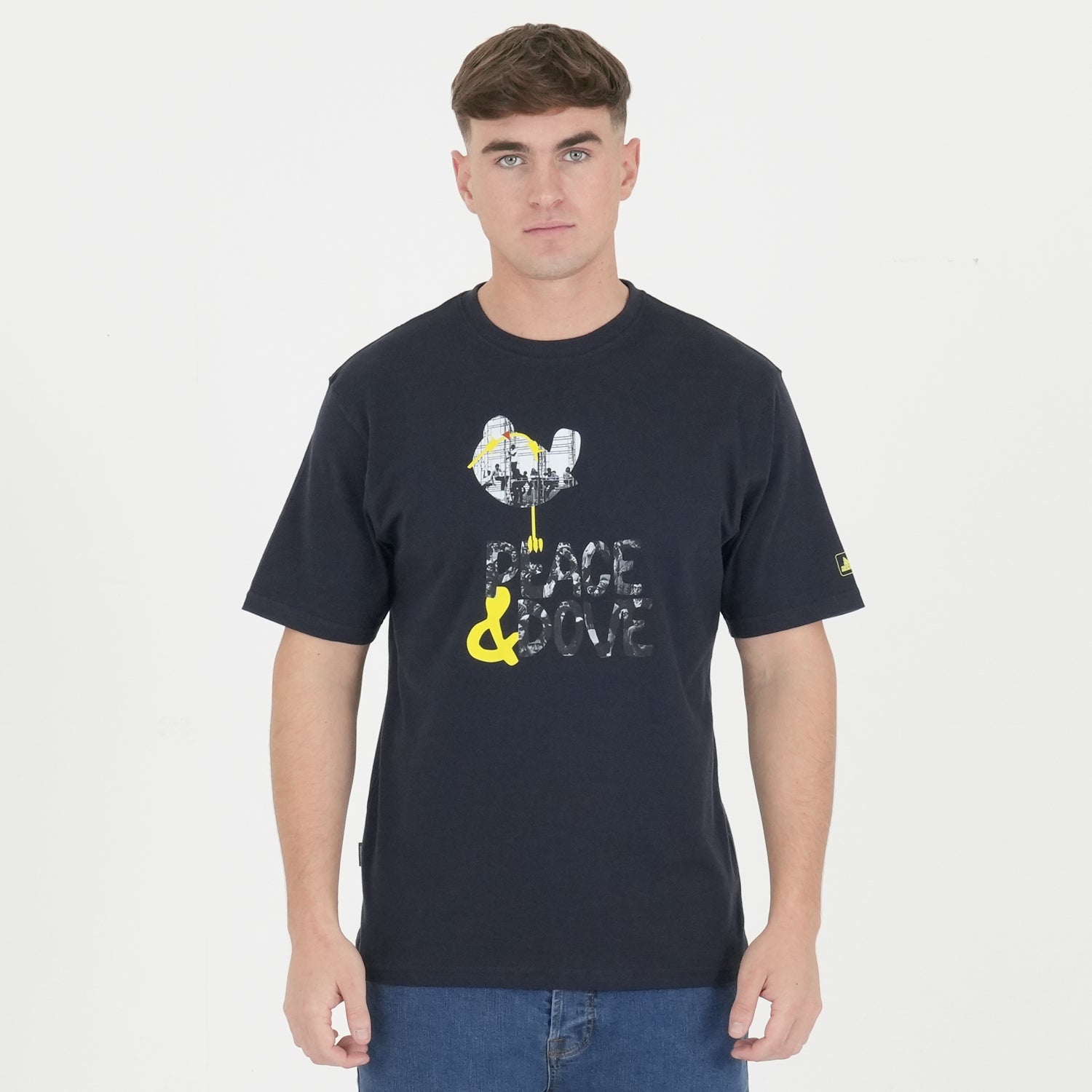 Peace & Dove T-Shirt Navy - Peaceful Hooligan