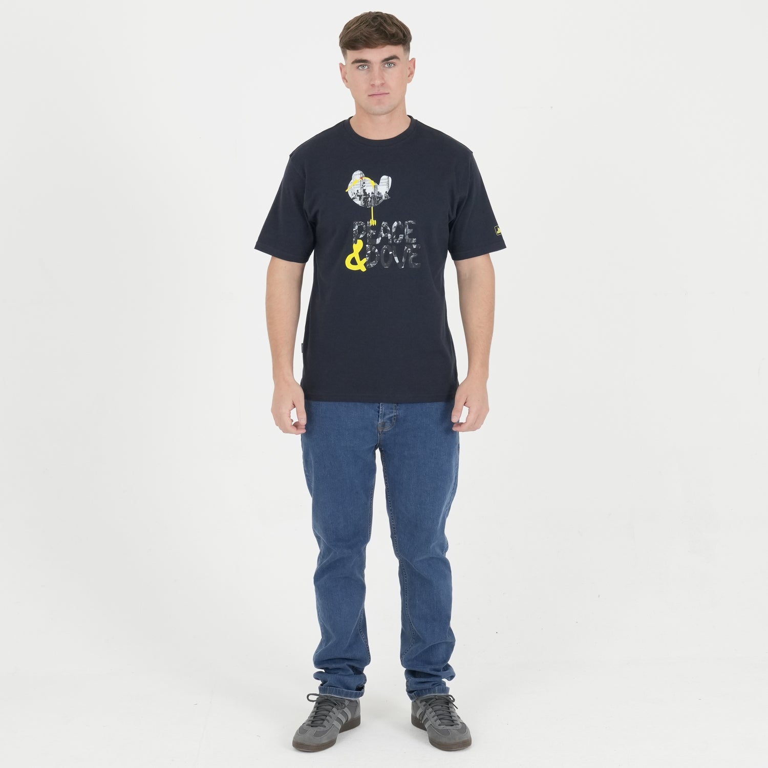 Peace & Dove T-Shirt Navy - Peaceful Hooligan