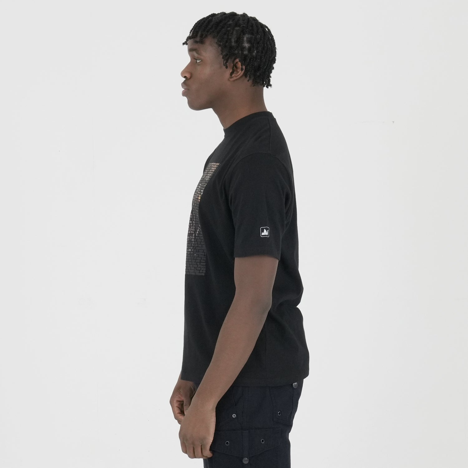 White Lines T-Shirt Black - Peaceful Hooligan