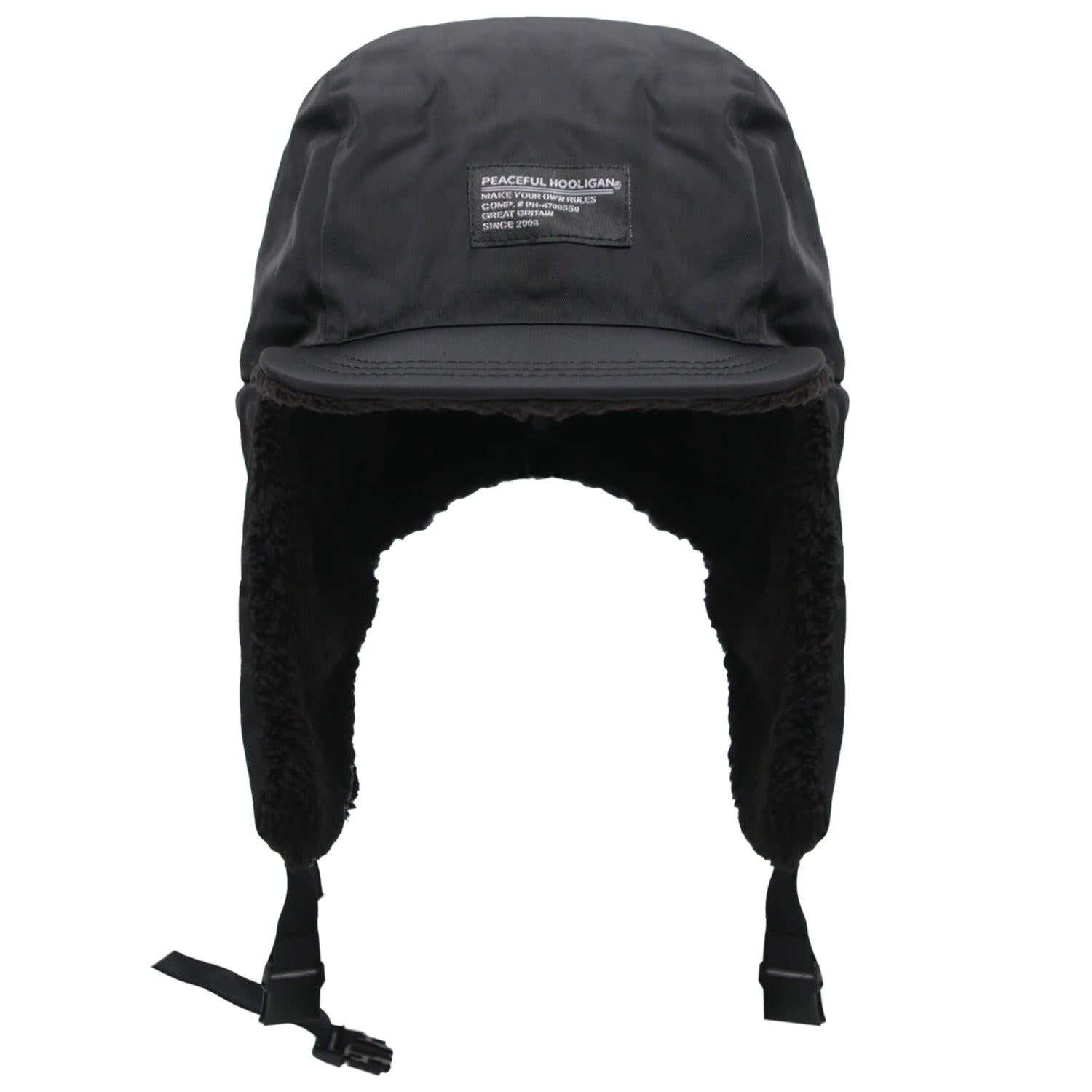 Mil Id Trapper Hat Black - Peaceful Hooligan