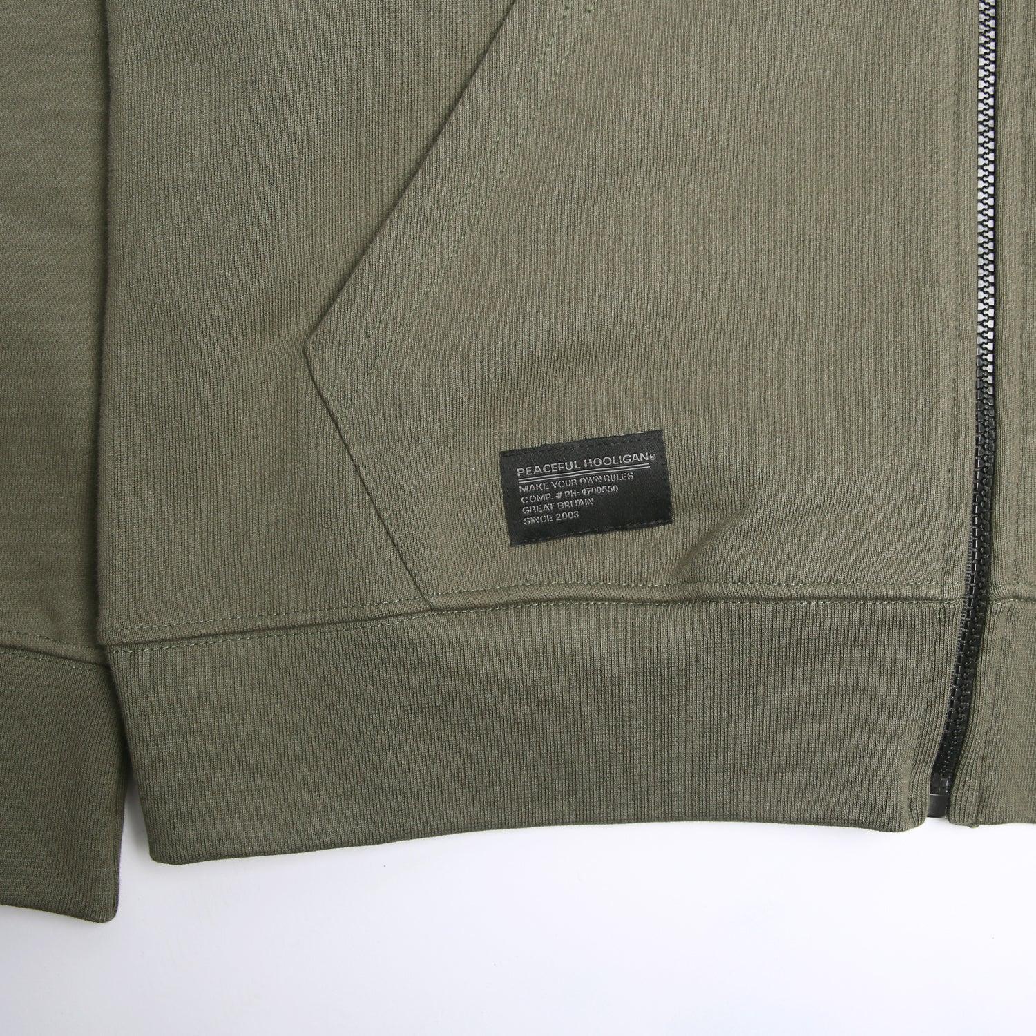 Bail Hoodie Olive - Peaceful Hooligan