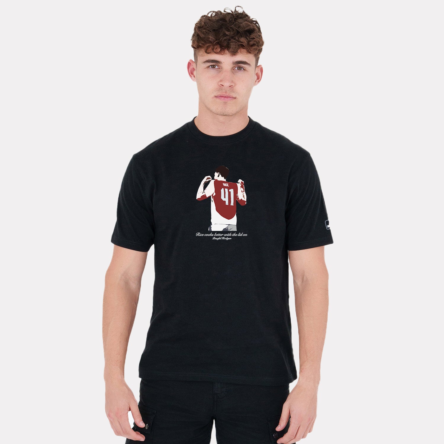 Rice T-Shirt Black - Peaceful Hooligan