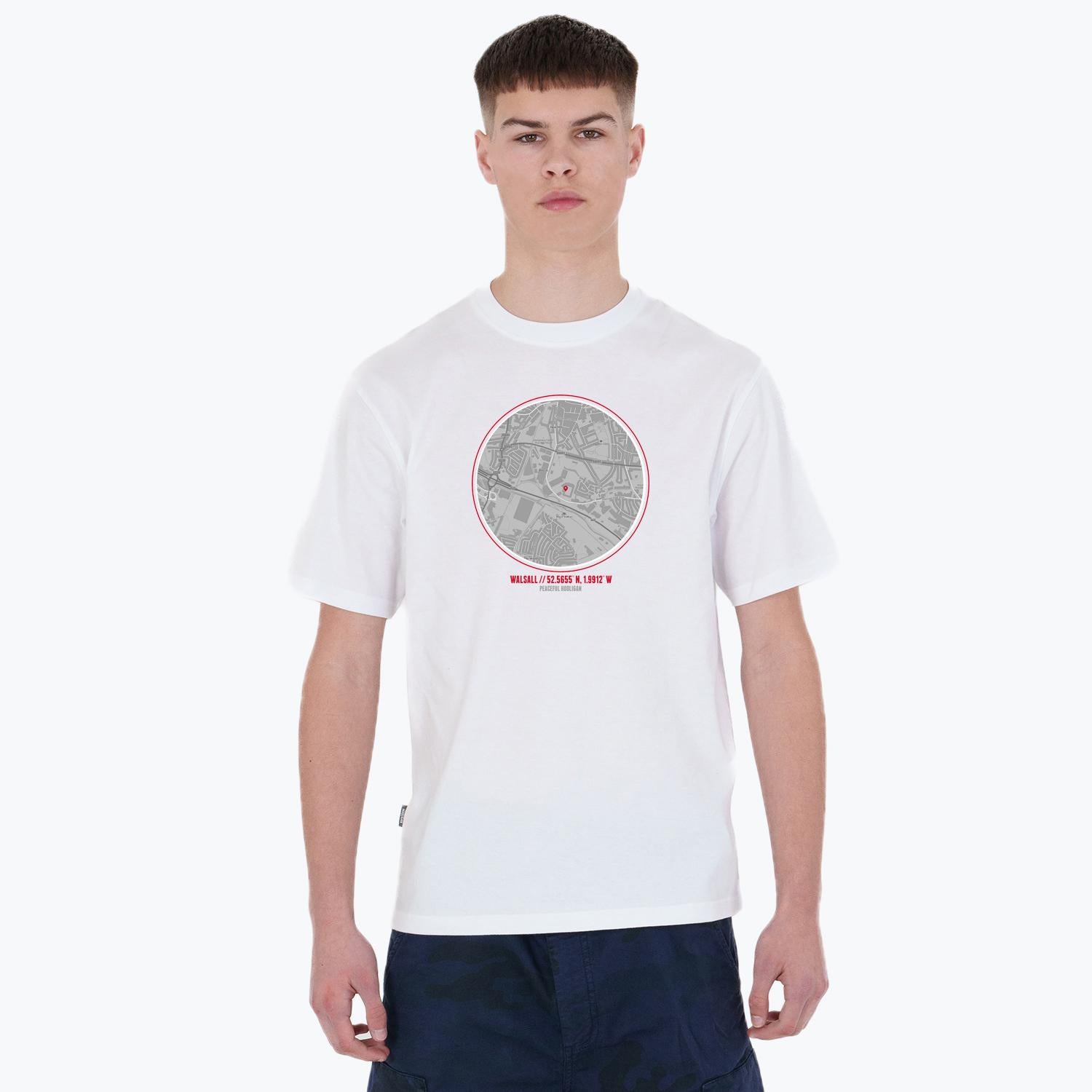 Walsall Location T-Shirt White - Peaceful Hooligan