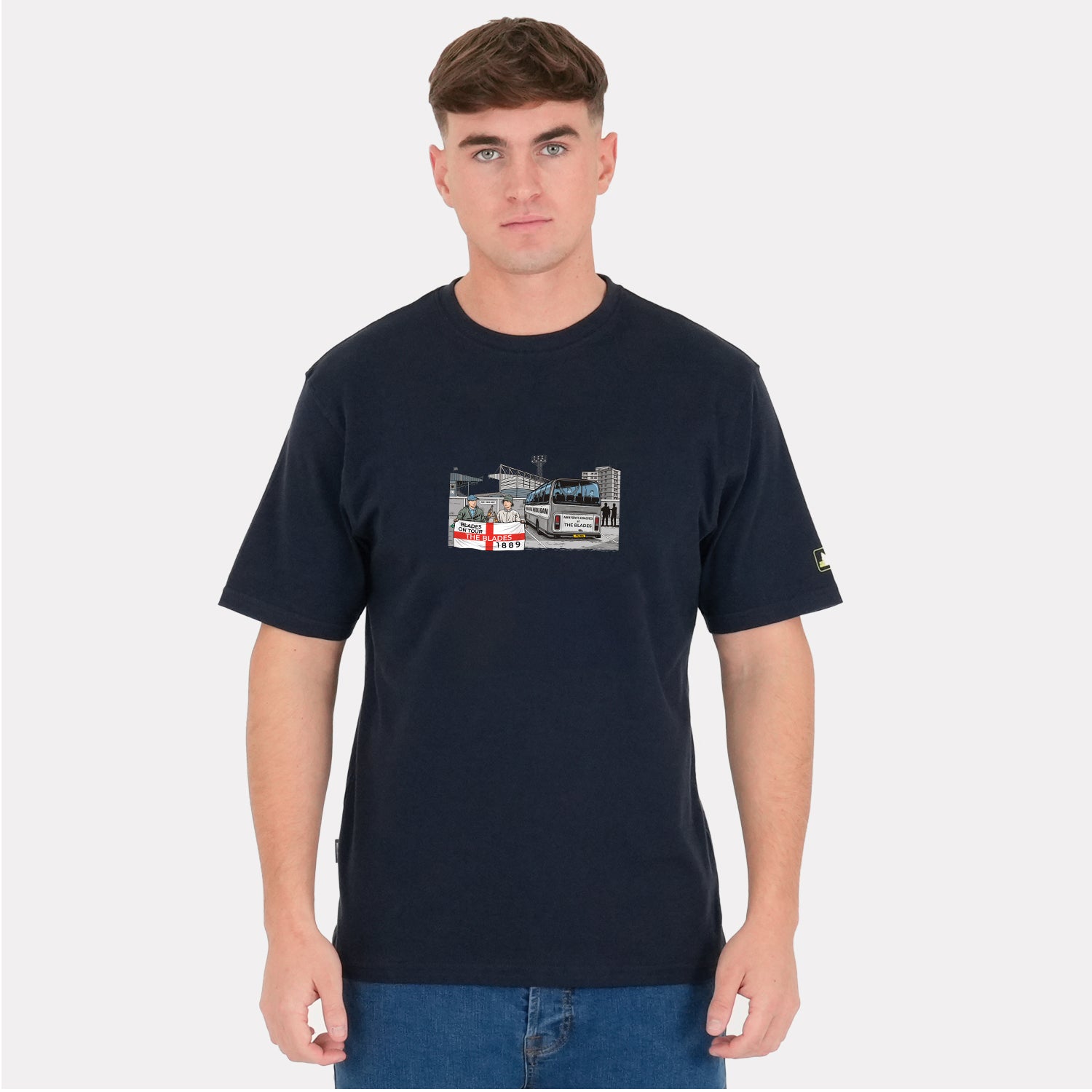 The Blades Awaydays T-Shirt Navy - Peaceful Hooligan