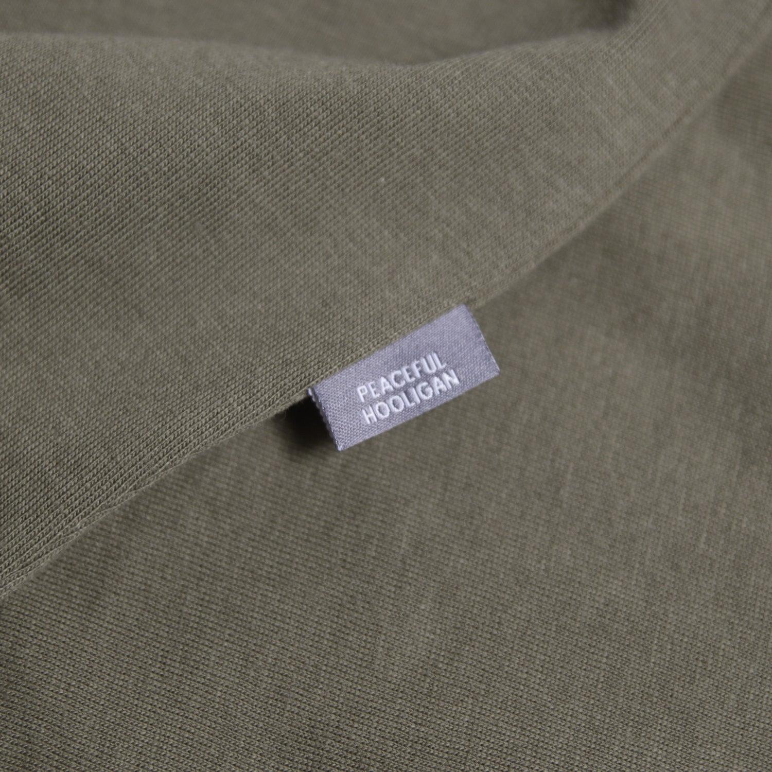 Outline T-Shirt Olive - Peaceful Hooligan