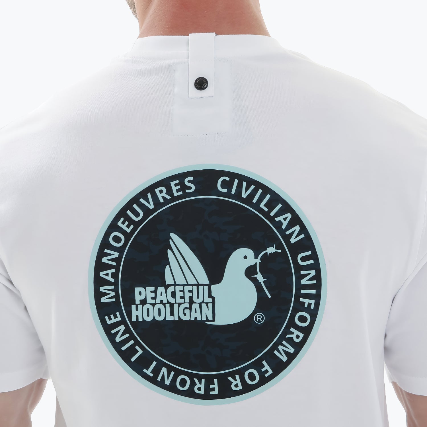 DPM Civilian Uniform T-Shirt White - Peaceful Hooligan