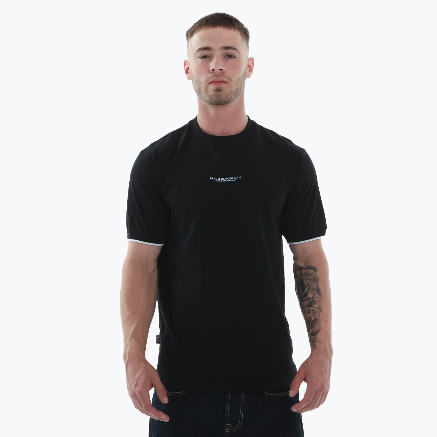 MYOR Tipped T-Shirt Black - Peaceful Hooligan