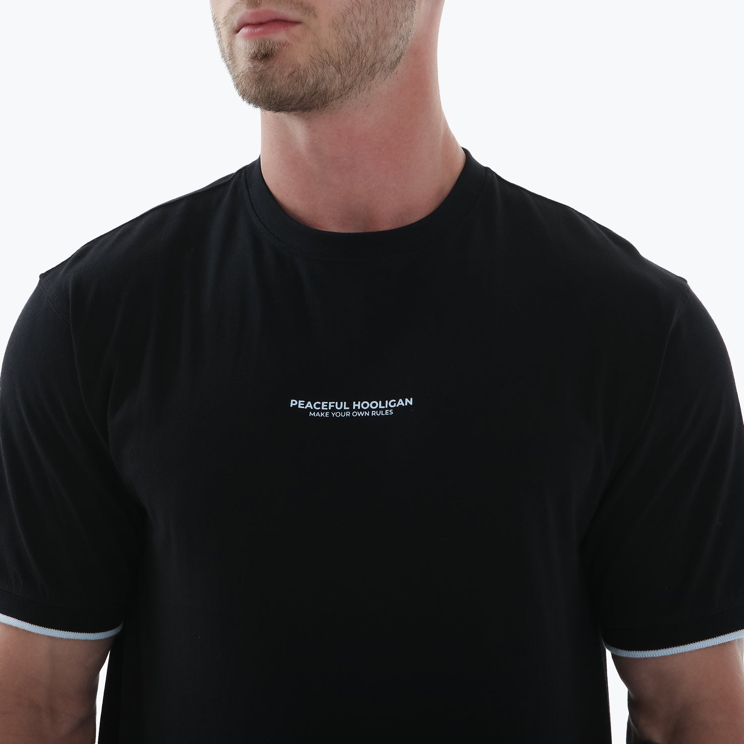 MYOR Tipped T-Shirt Black - Peaceful Hooligan