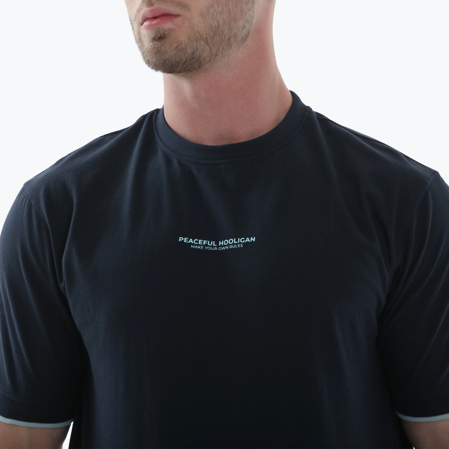 MYOR Tipped T-Shirt Navy - Peaceful Hooligan