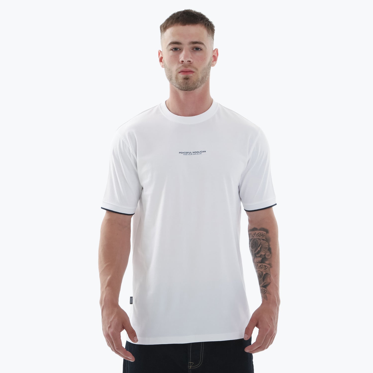 MYOR Tipped T-Shirt White - Peaceful Hooligan