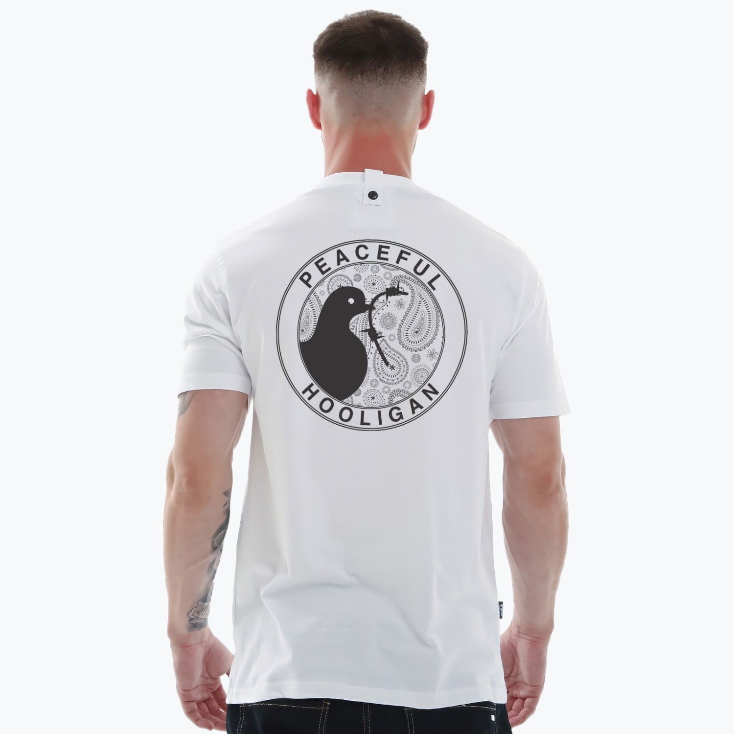 Paisley Heads T-Shirt White - Peaceful Hooligan