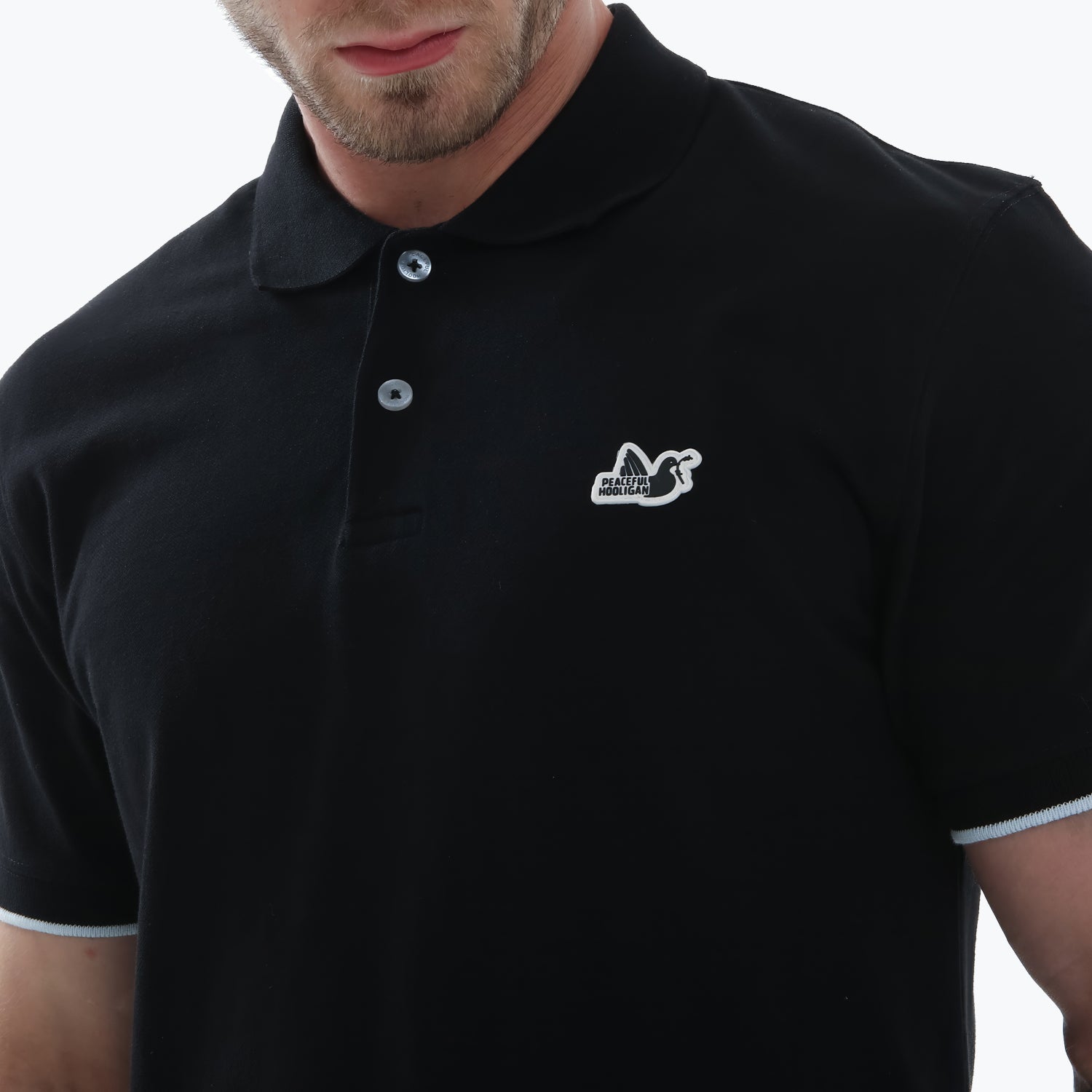 Steward Polo Black - Peaceful Hooligan