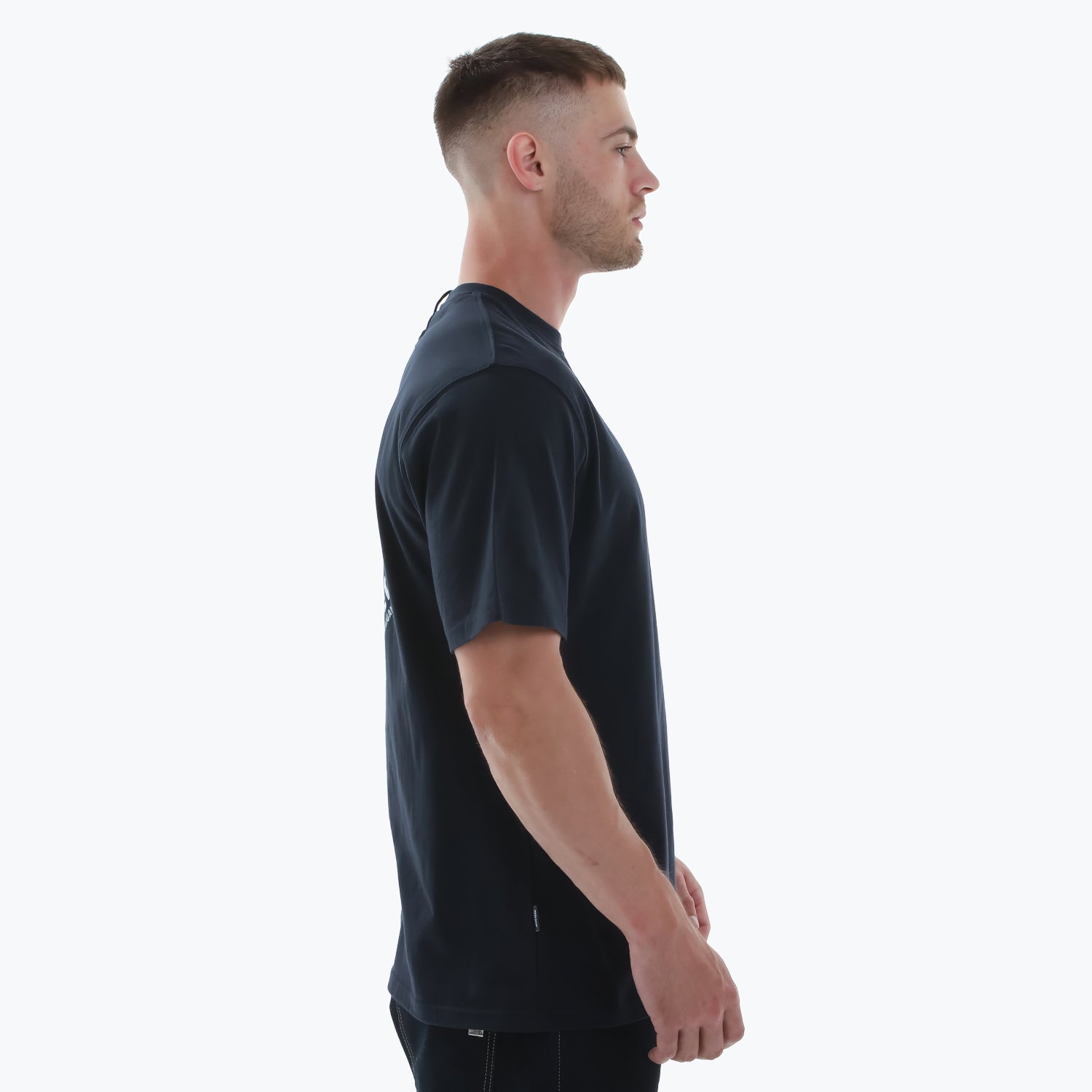 Thou Shalt Not Get Caught T-Shirt Navy - Peaceful Hooligan