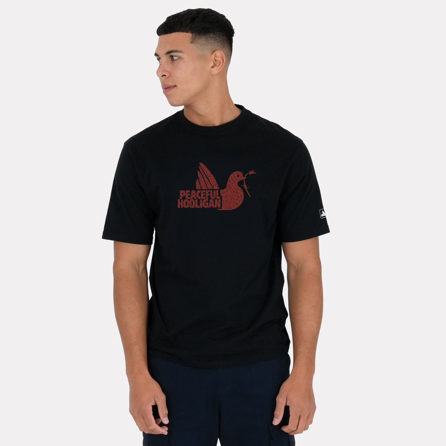 City Ground Dove T-Shirt Black - Peaceful Hooligan