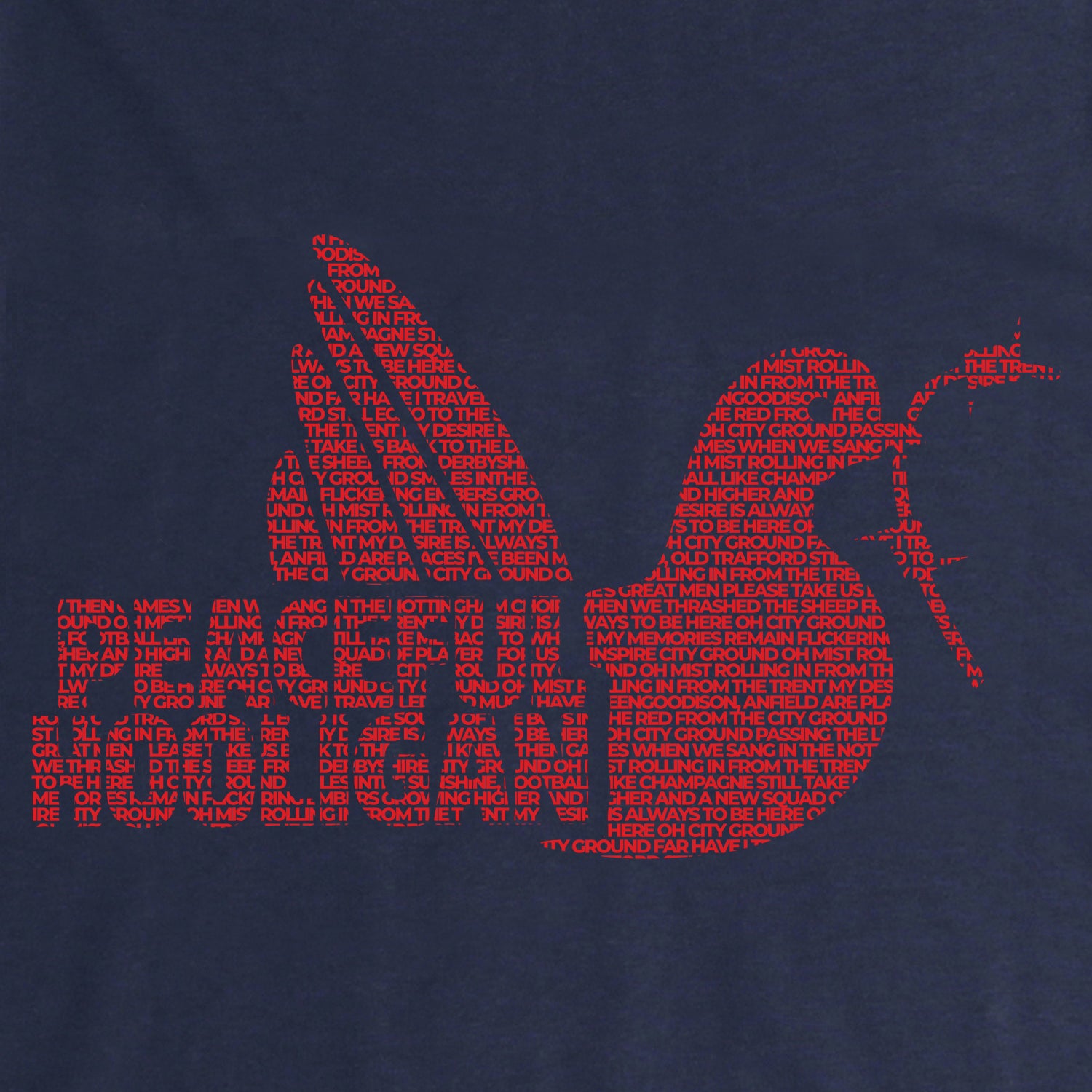 City Ground Dove T-Shirt Navy - Peaceful Hooligan