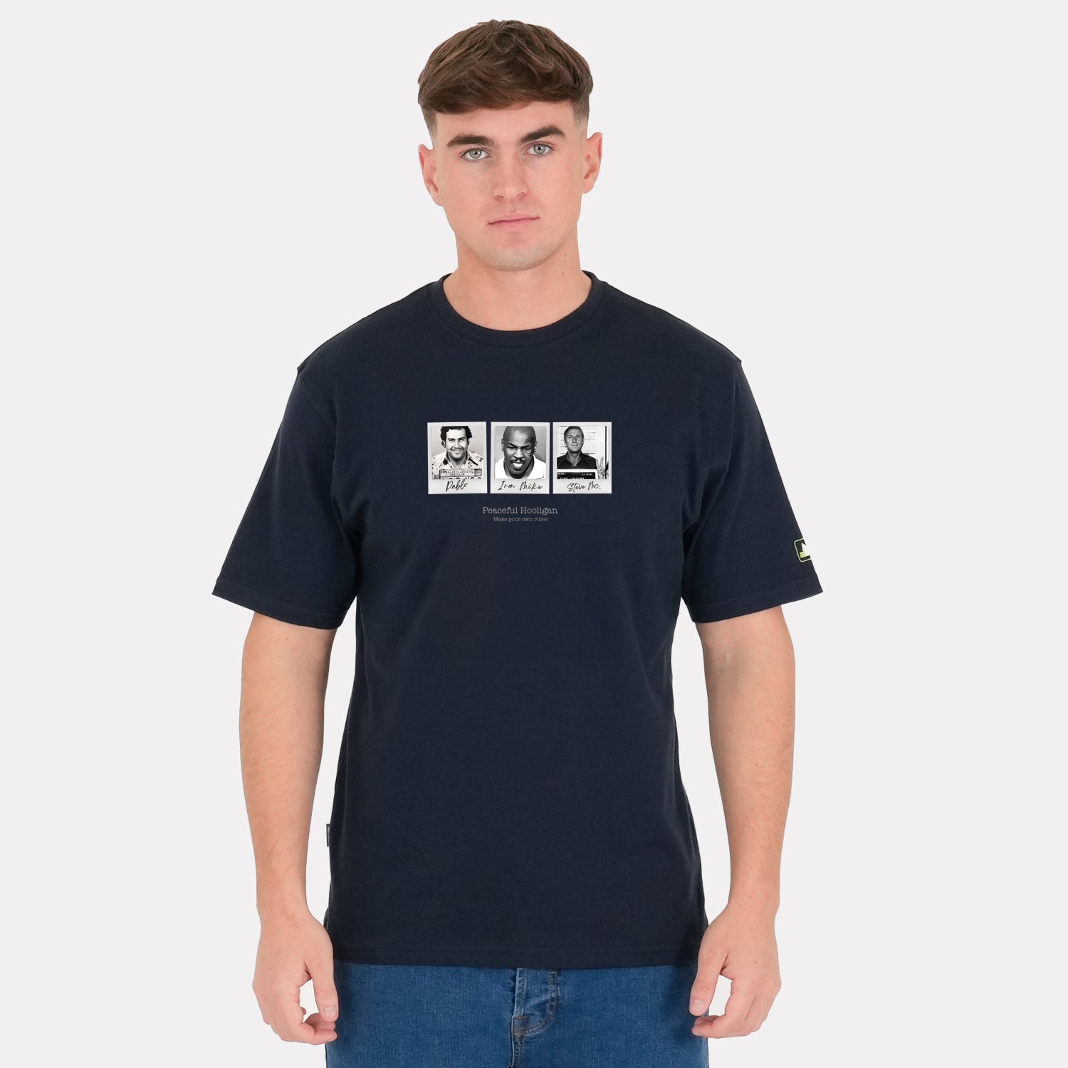 Mugshots T-Shirt Navy - Peaceful Hooligan