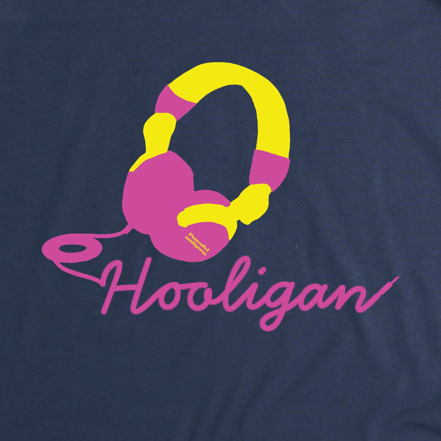 Headset T-Shirt Navy - Peaceful Hooligan