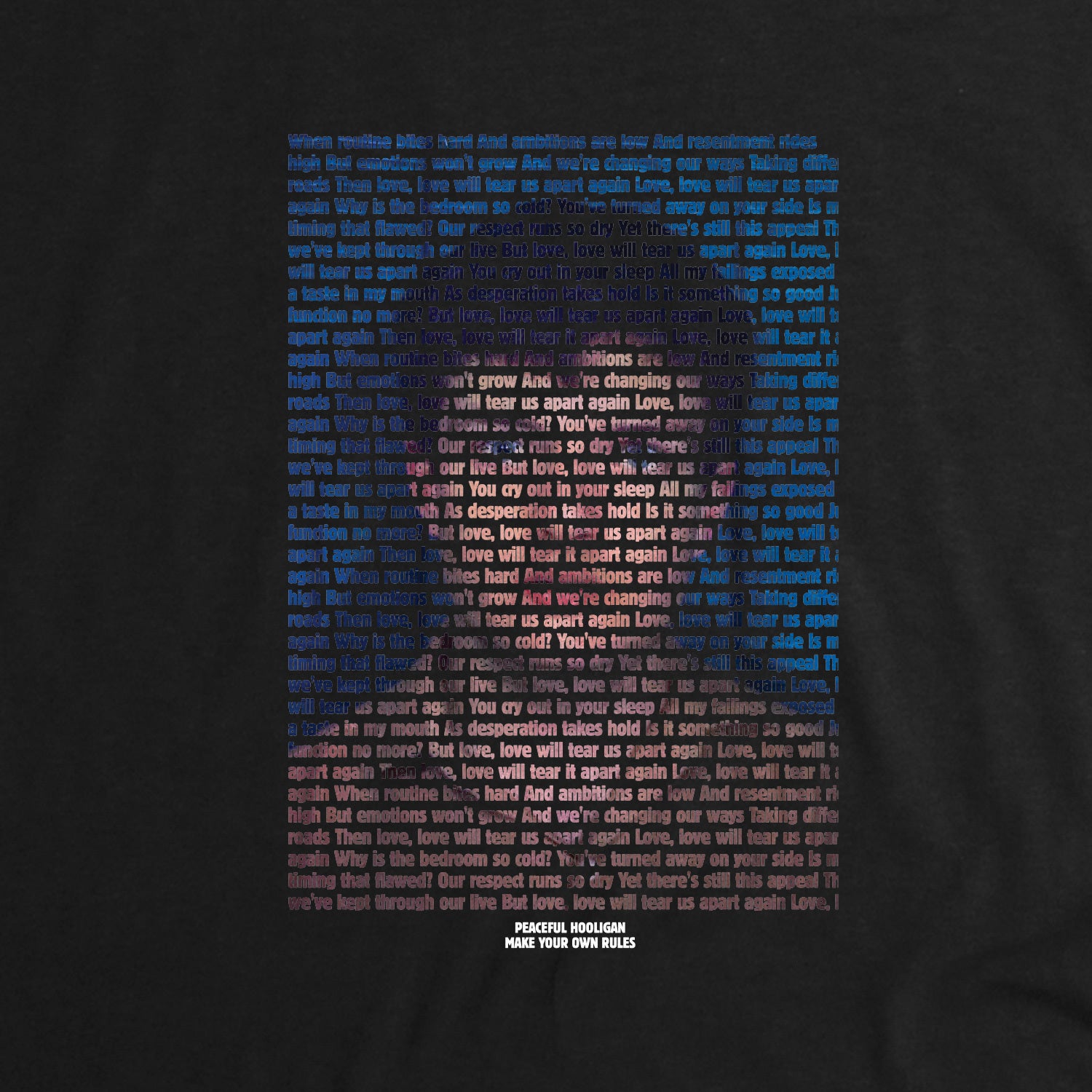 Tear Us Apart T-Shirt Black - Peaceful Hooligan