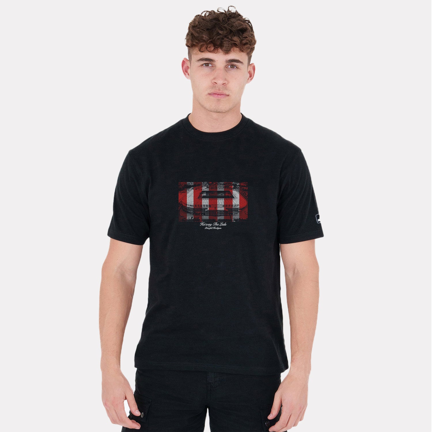 Sunderland Stadium Of Light T-Shirt Black - Peaceful Hooligan