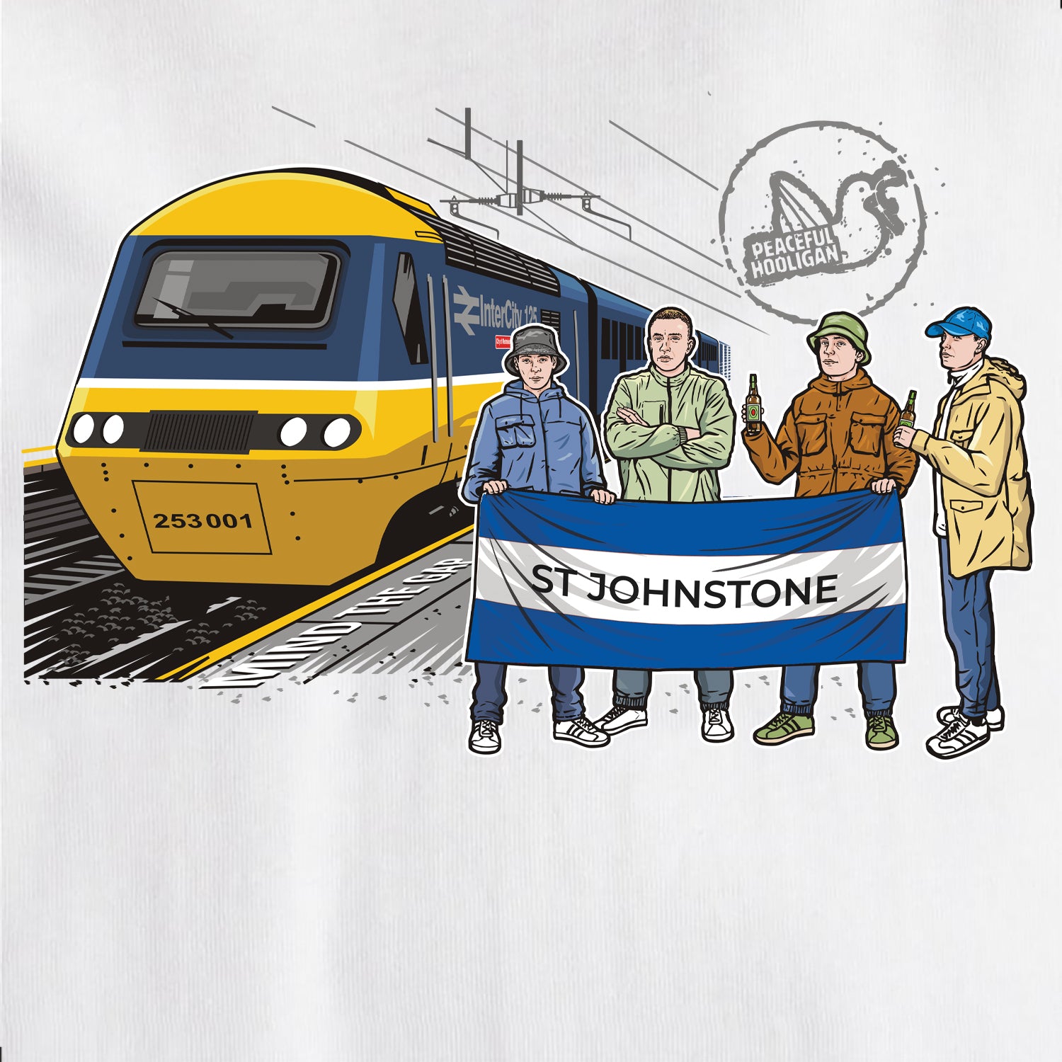 St Johnstone Excursions T-Shirt White - Peaceful Hooligan