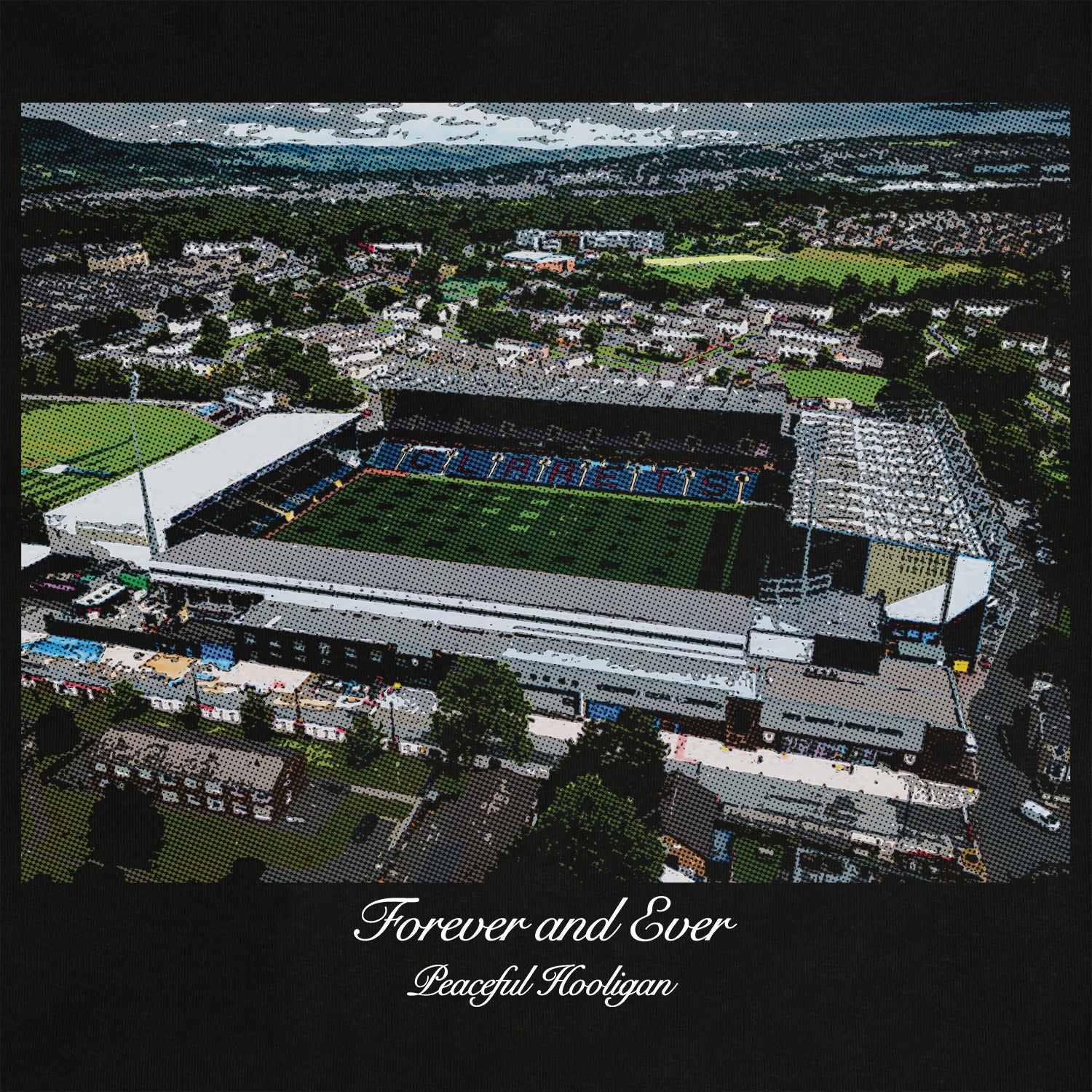 Turf Moor T-Shirt Black - Peaceful Hooligan