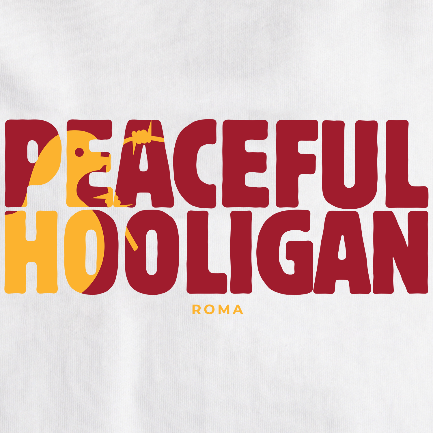 Roma T-Shirt White - Peaceful Hooligan