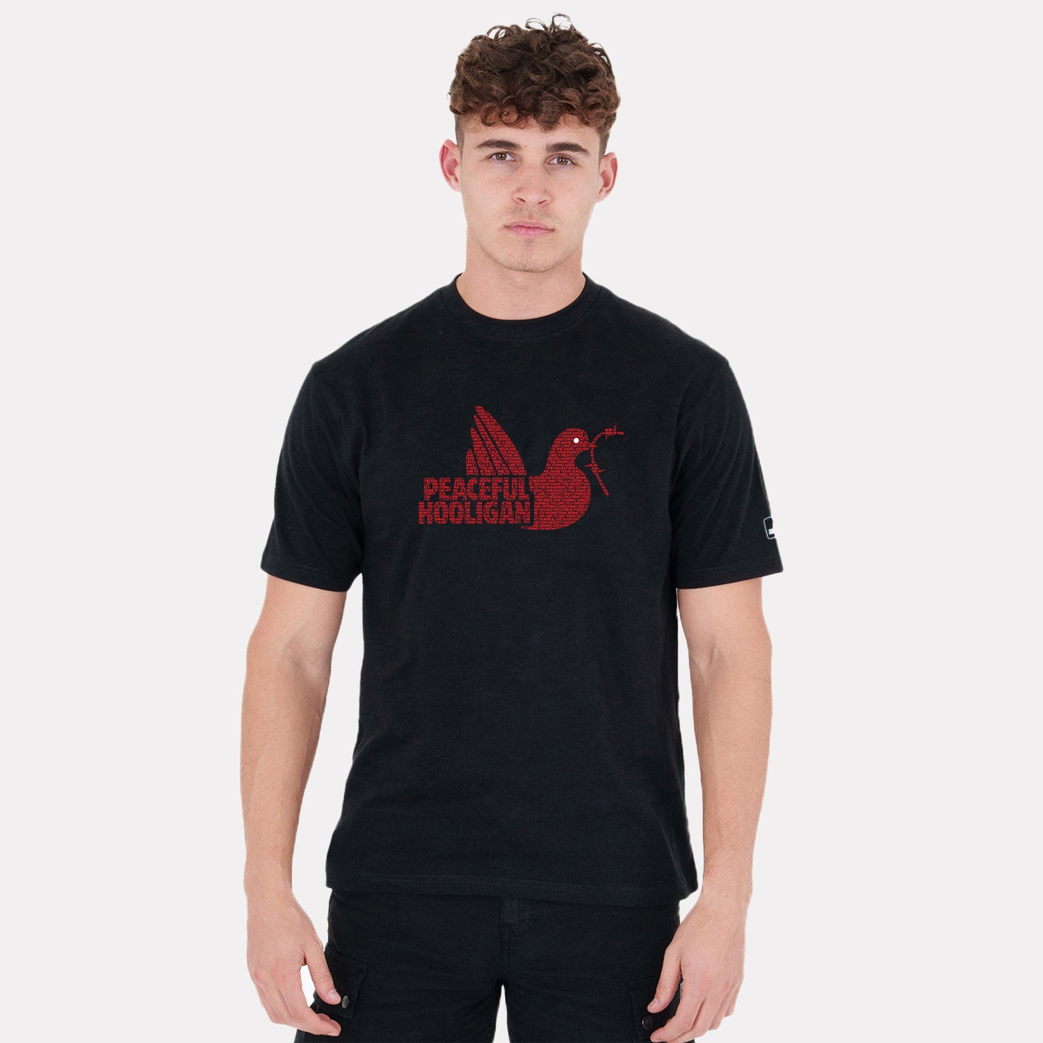 Wrexham Dove T-Shirt Black - Peaceful Hooligan